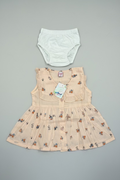 Baby Girls Floral Cotton Frock Set with Inner Shorts-89