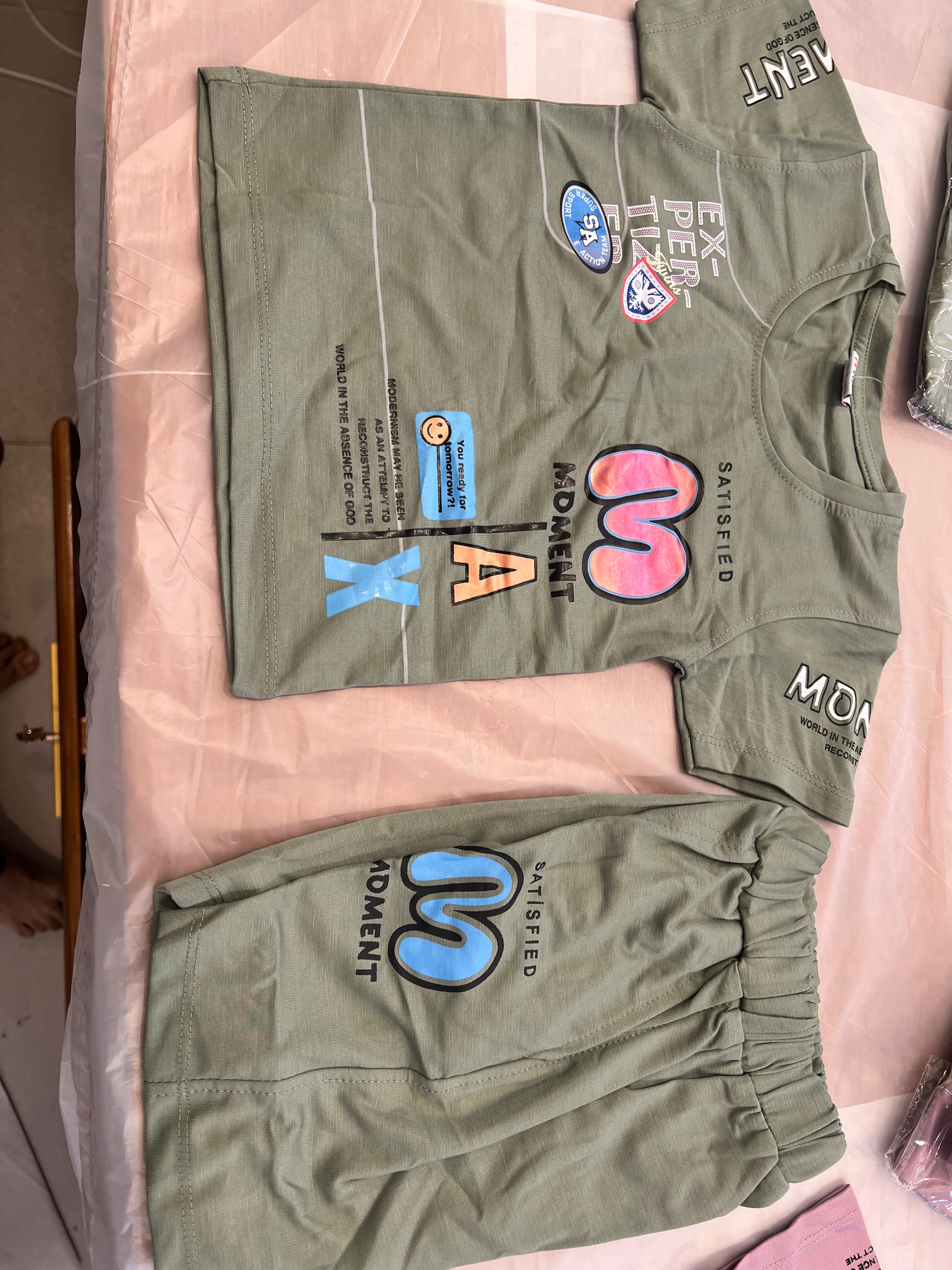 Kids Printed T-Shirt & Shorts Co-Ord Set –356