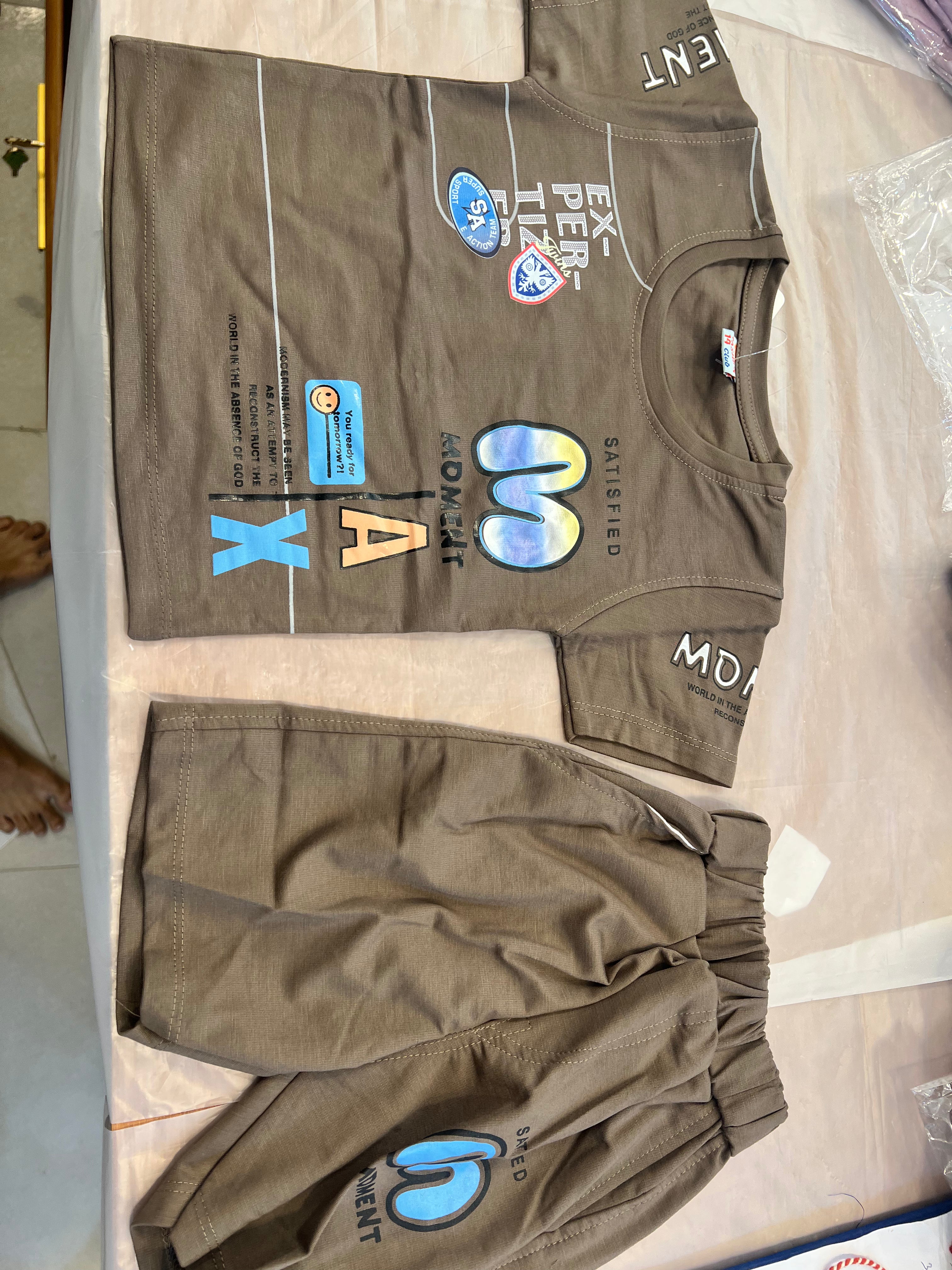 Kids Printed T-Shirt & Shorts Co-Ord Set –356