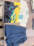 Kids Premium Graphic T-Shirt & Textured Shorts Set-337