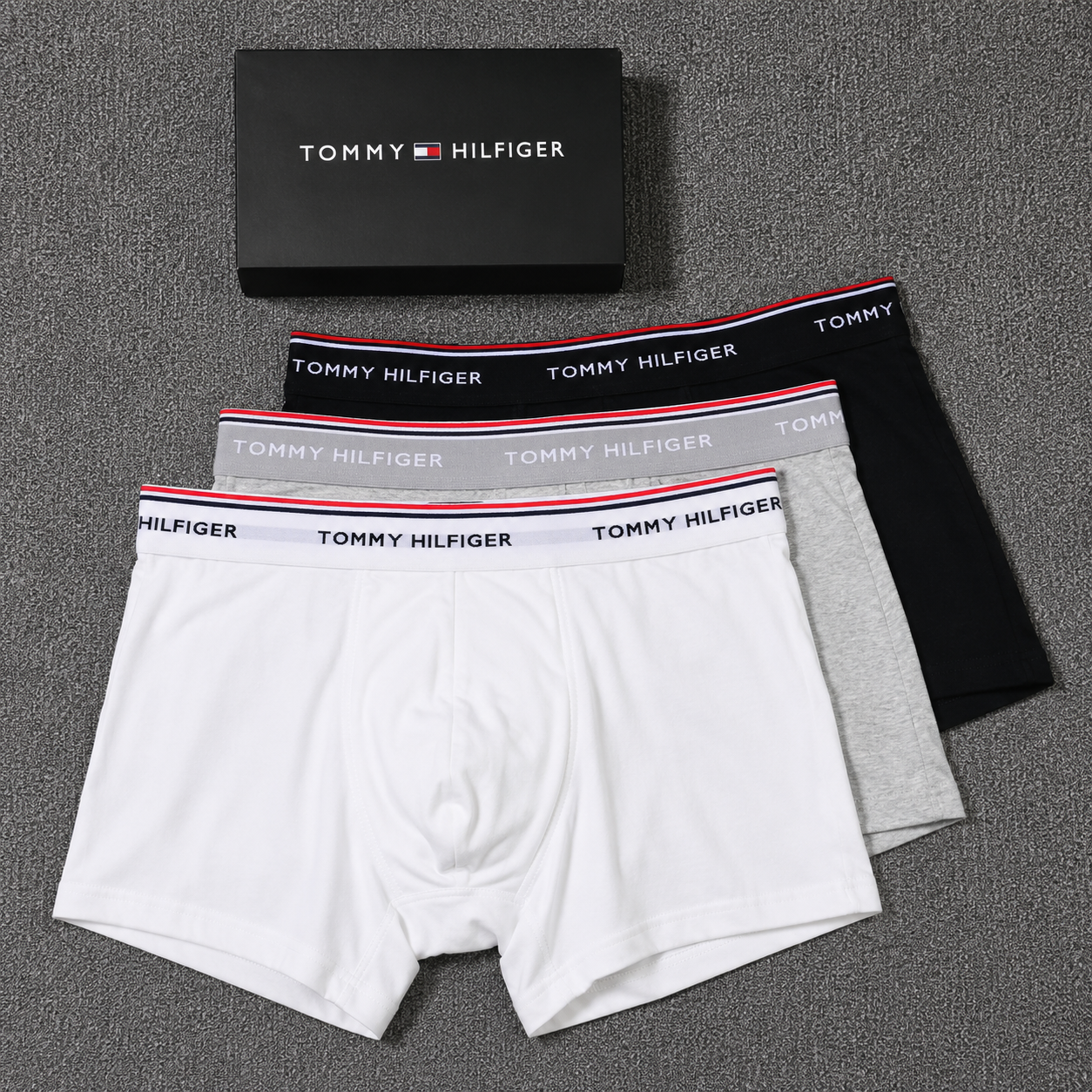 Men's super premium essentials 3-Pack Cotton Stretch Boxer Briefs TH