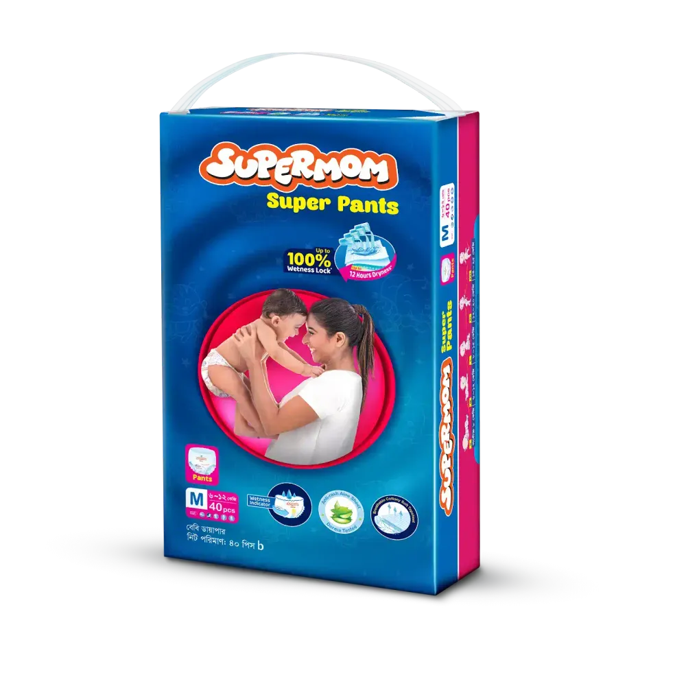 Supermom Super Pants Baby Diaper – Up to 12 Hours Dryness