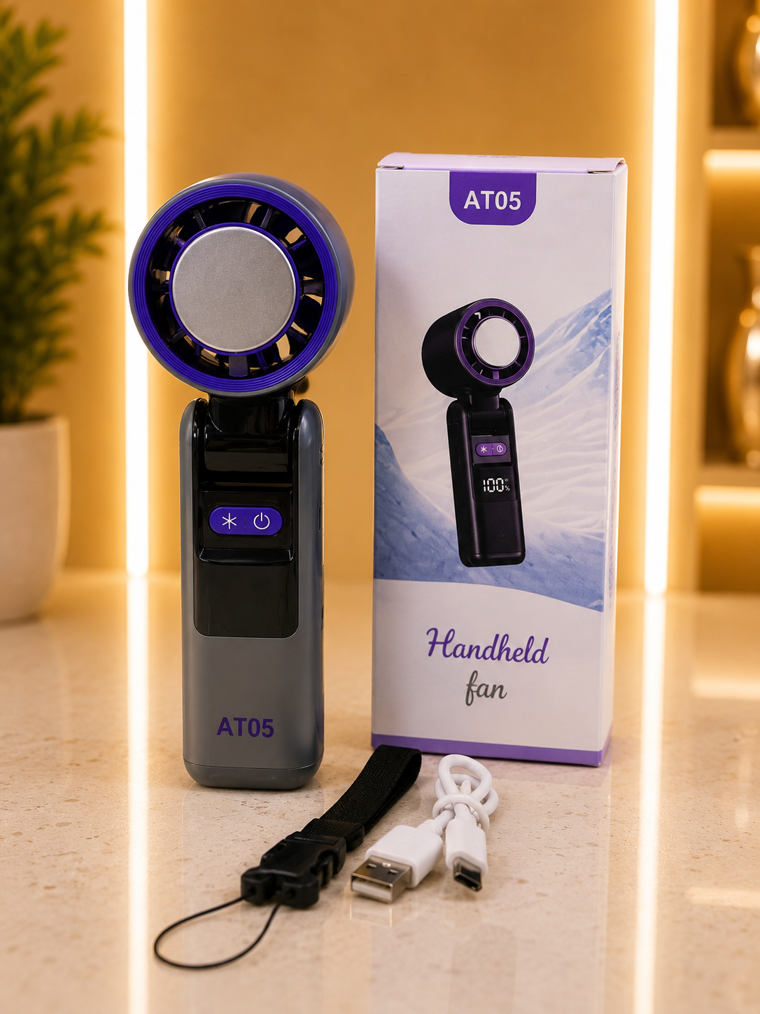 Turbo Digital Handheld Fan-AT05