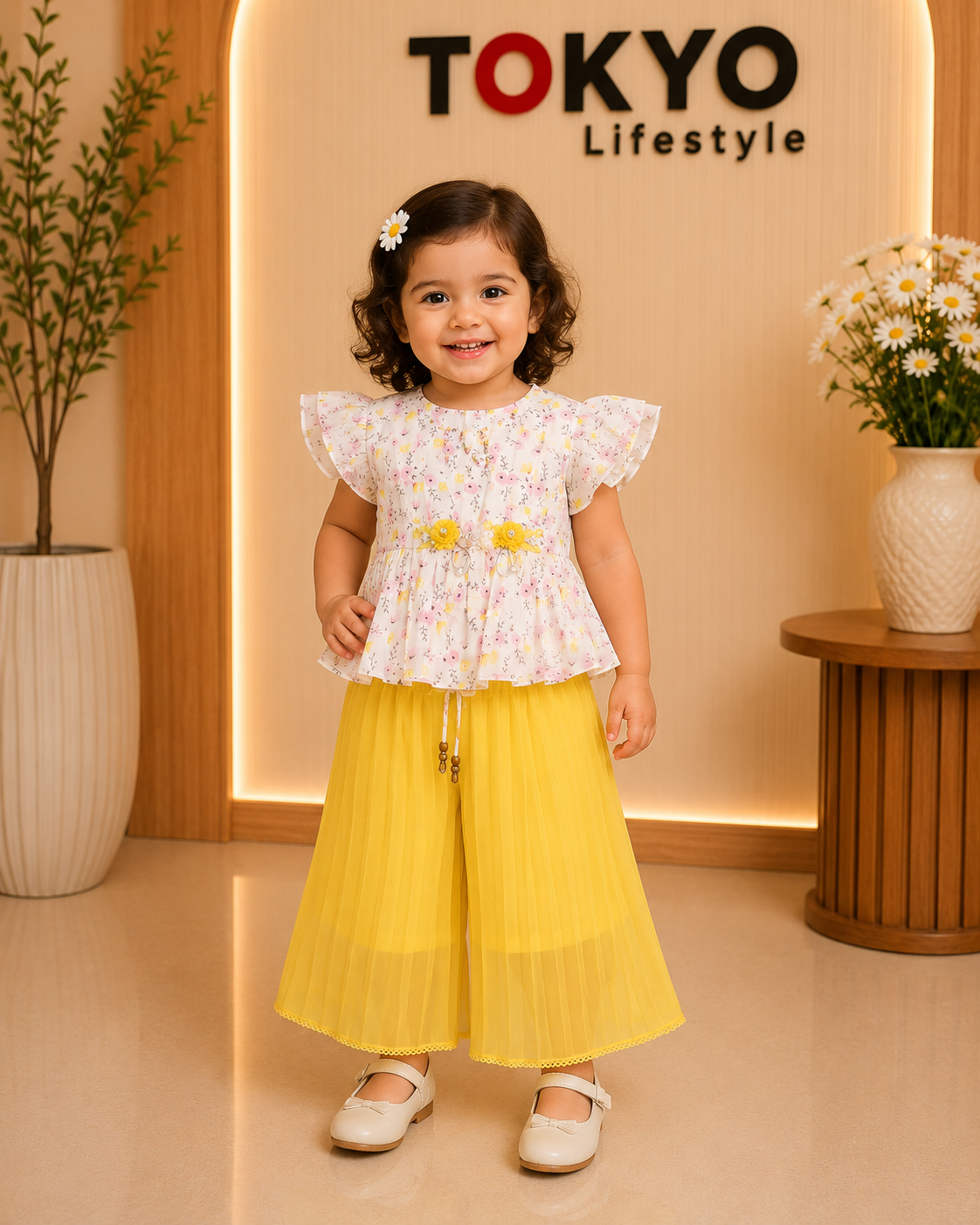 Girls Floral Printed Top & Palazzo Set 160