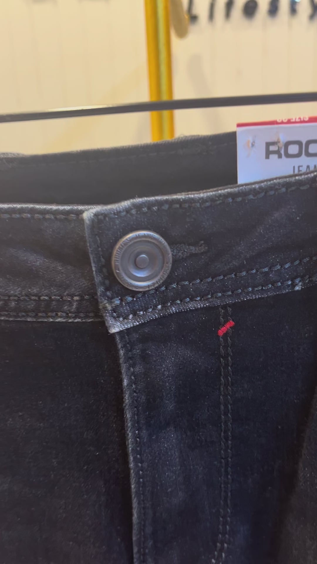 Rookies Mid-Rise Straight Comfort Stretch Jeans -Navy Blue RJ6358