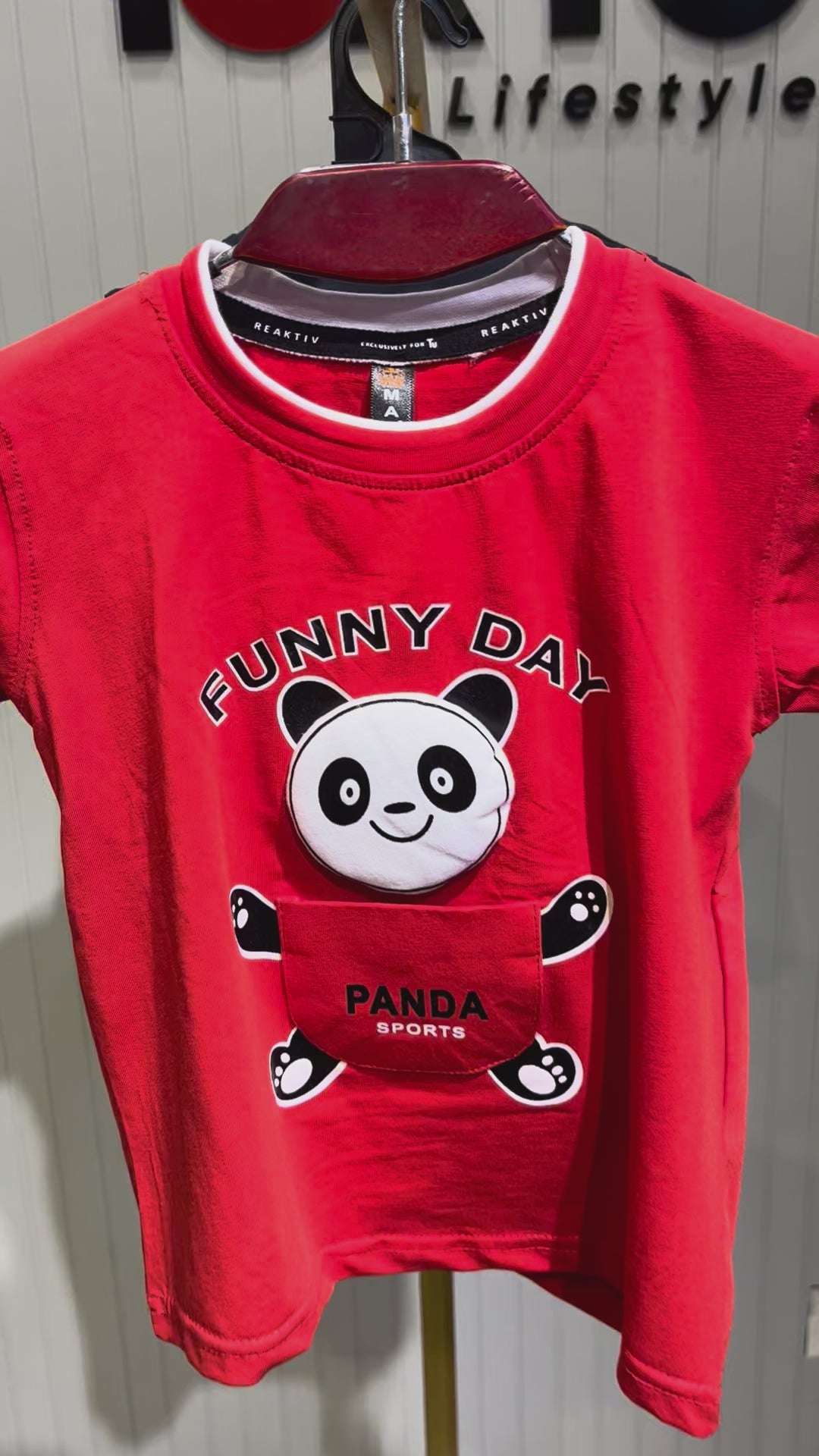 Kids “Funny Day Panda” T-Shirt & Shorts Set 329