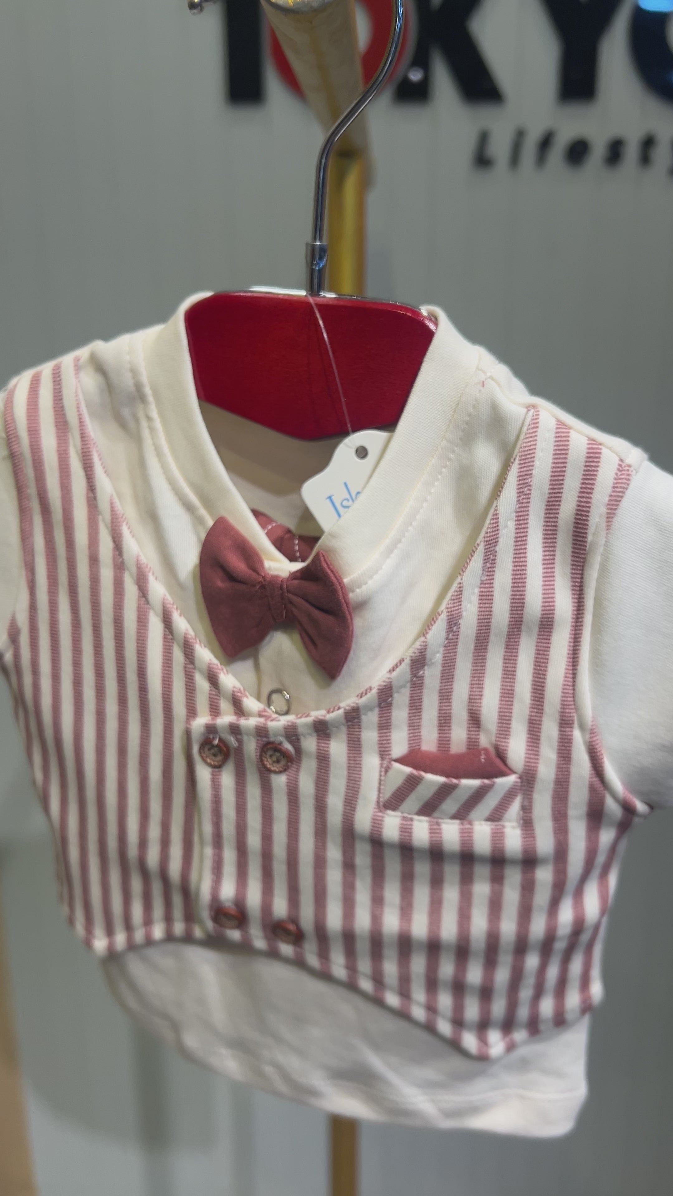 Baby Boy Formal Waistcoat T-Shirt & Shorts Set 292