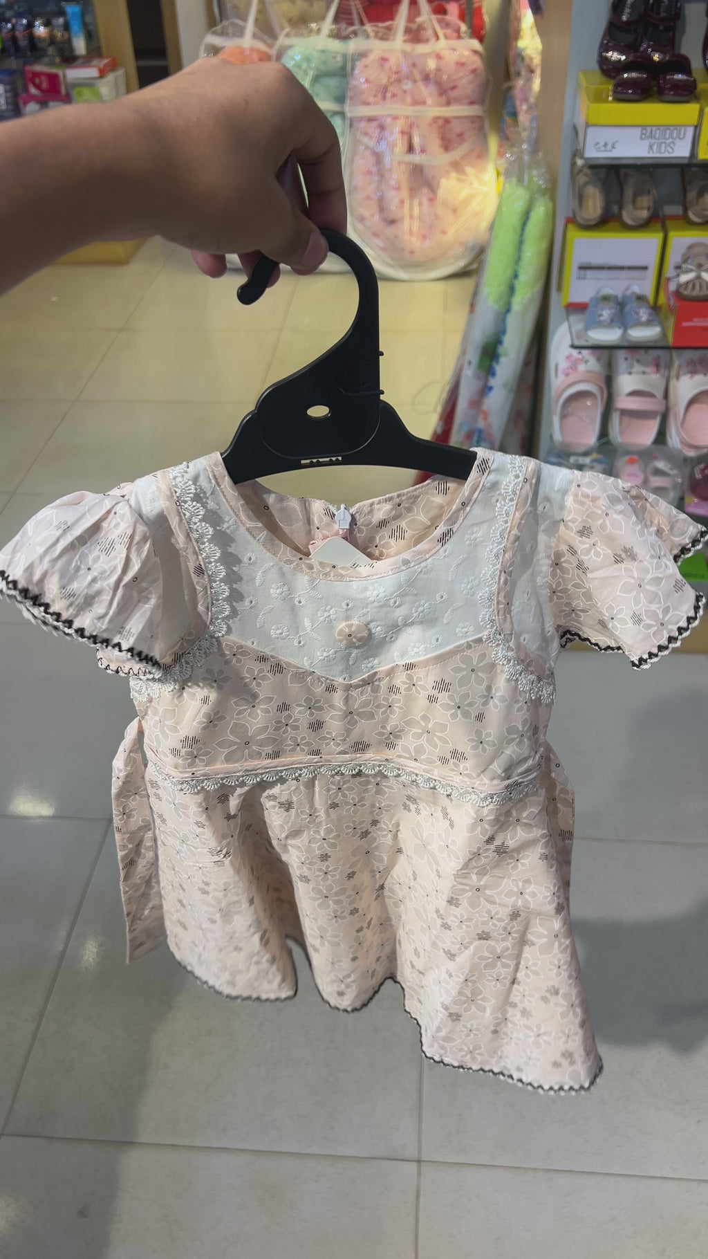 Baby Girls Floral Lace Dress Set with Inner – Party & Casual Wear 206