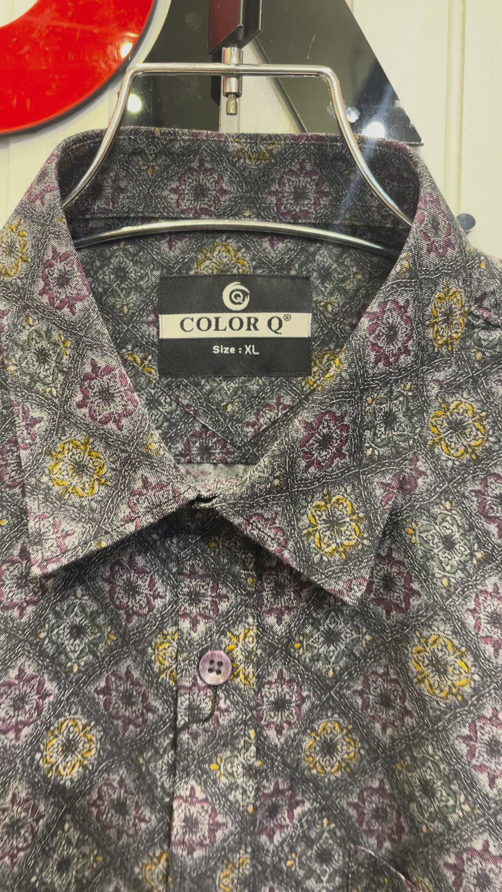 Premium Geometric Printed Long  Polo Shirt 470