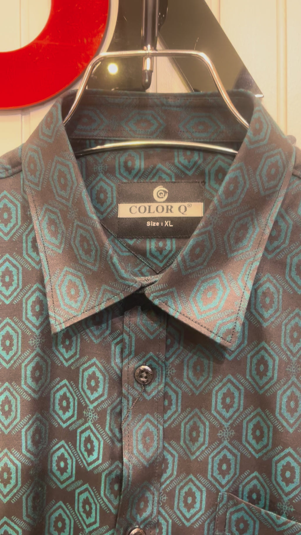 Premium Geometric Printed Long  Polo Shirt 465