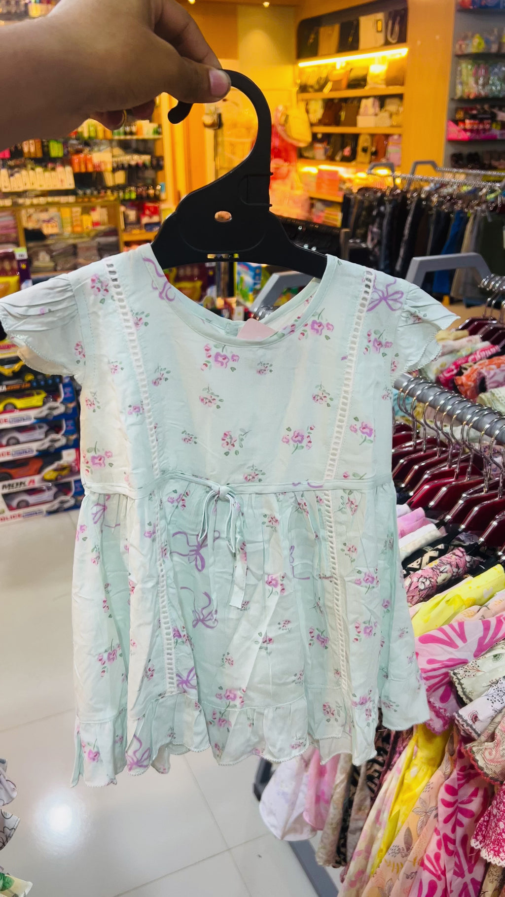 Girls Floral Dress with Bloomers Set 080