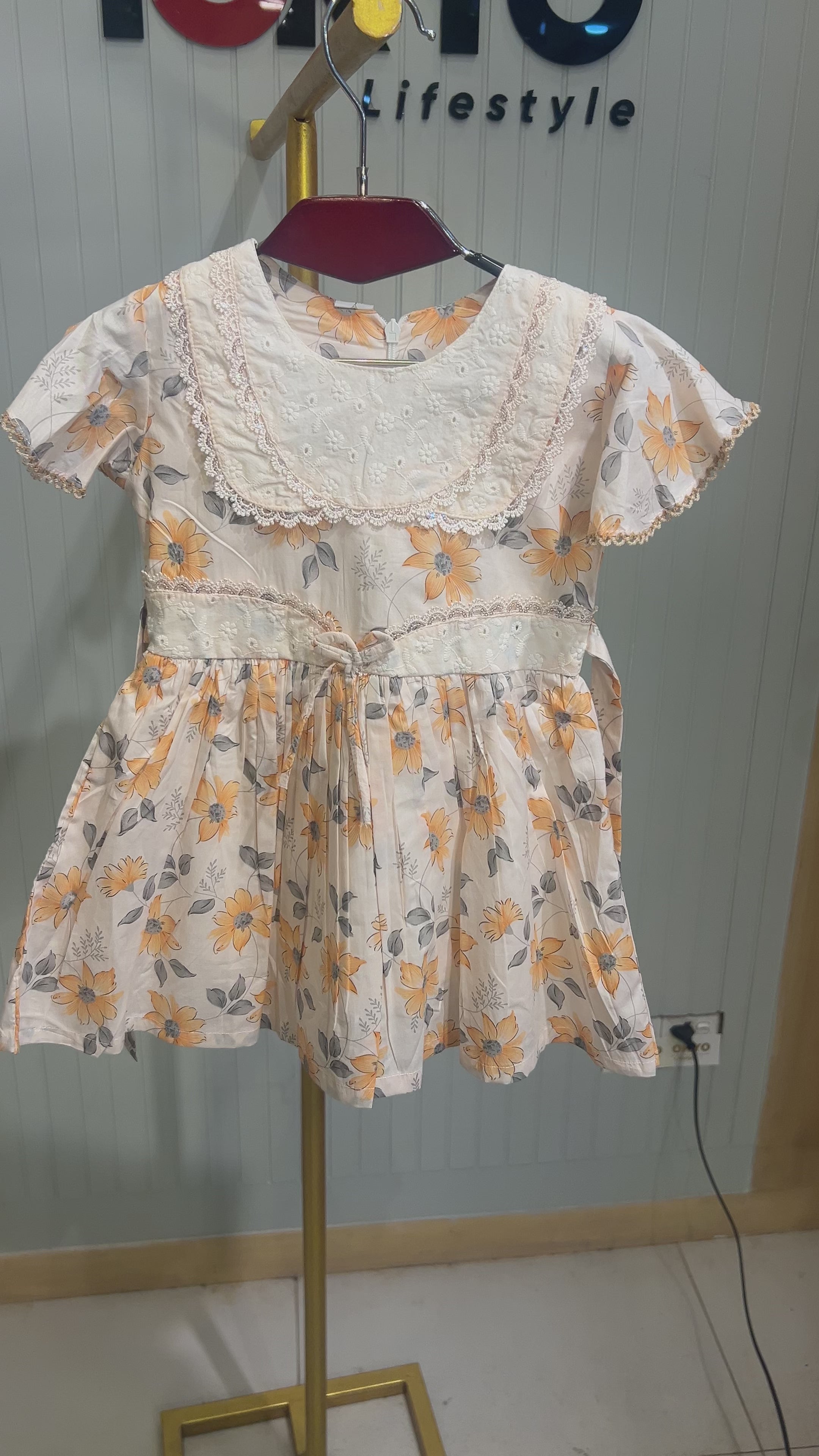 Baby Girls Floral Party Dress Set with Inner Shorts 181
