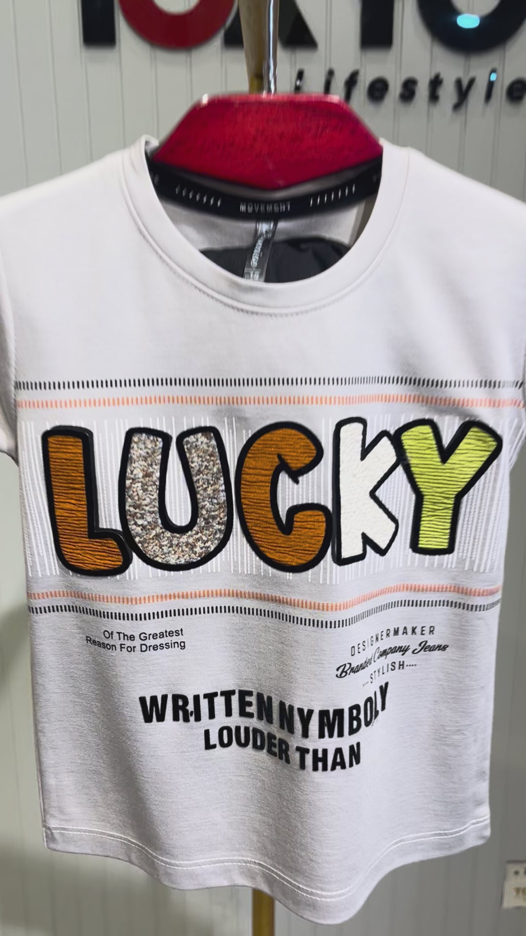 Kids “LUCKY” Printed T-Shirt & Jogger Set 361
