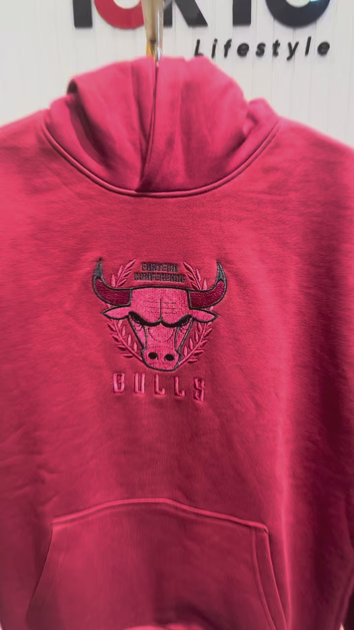 GATSBY Men's Chicago Bulls Eastern Conference Graphic Hoodie – Maroon BM01