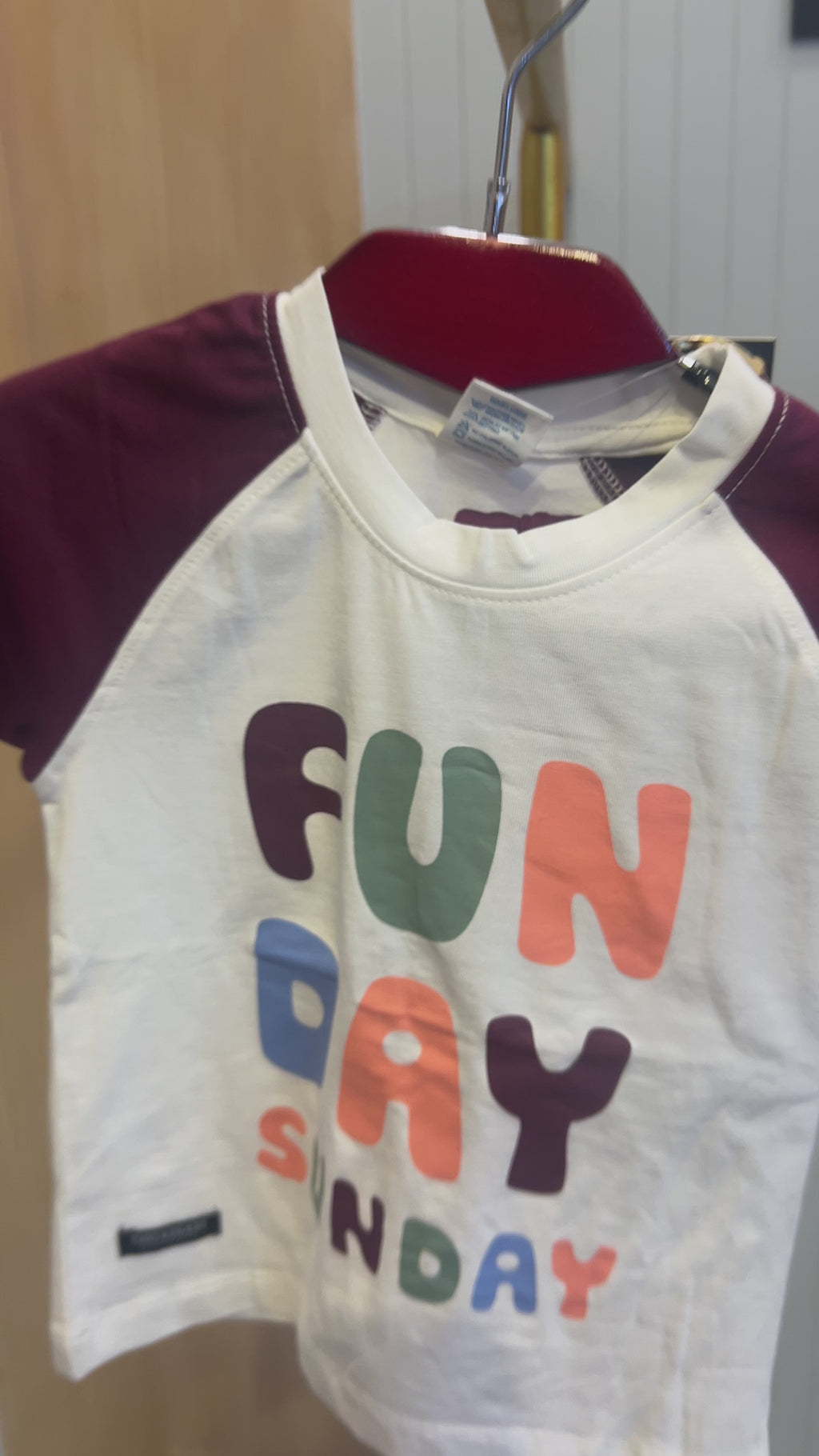 FUN DAY SUNDAY" Cotton T-Shirt and Shorts Two-Piece Set 343