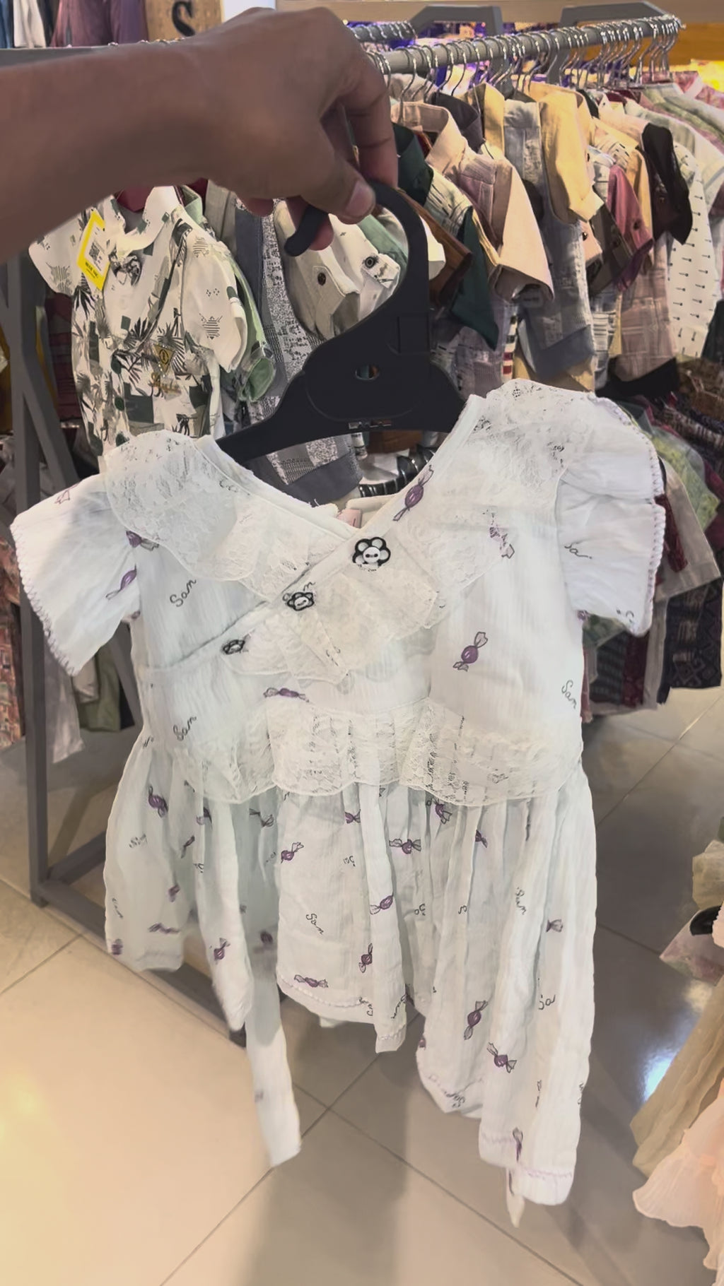 Girls Ruffle Cotton Dress Set 190