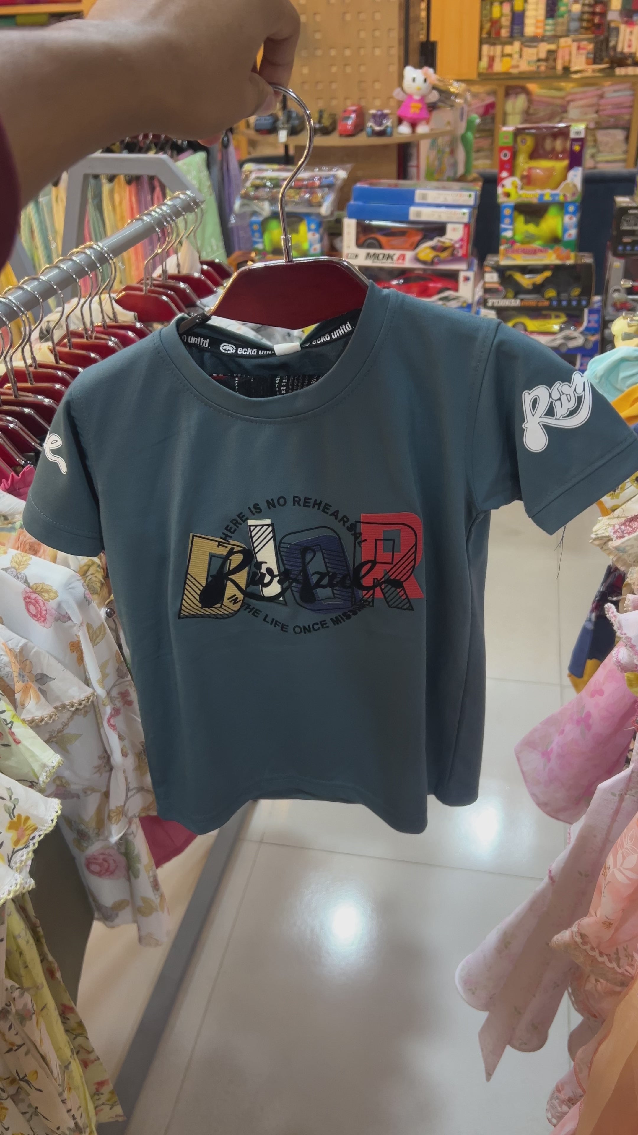 Kids “DIOR” Graphic T-Shirt & Printed Shorts Set – Summer Casual Edition...476..