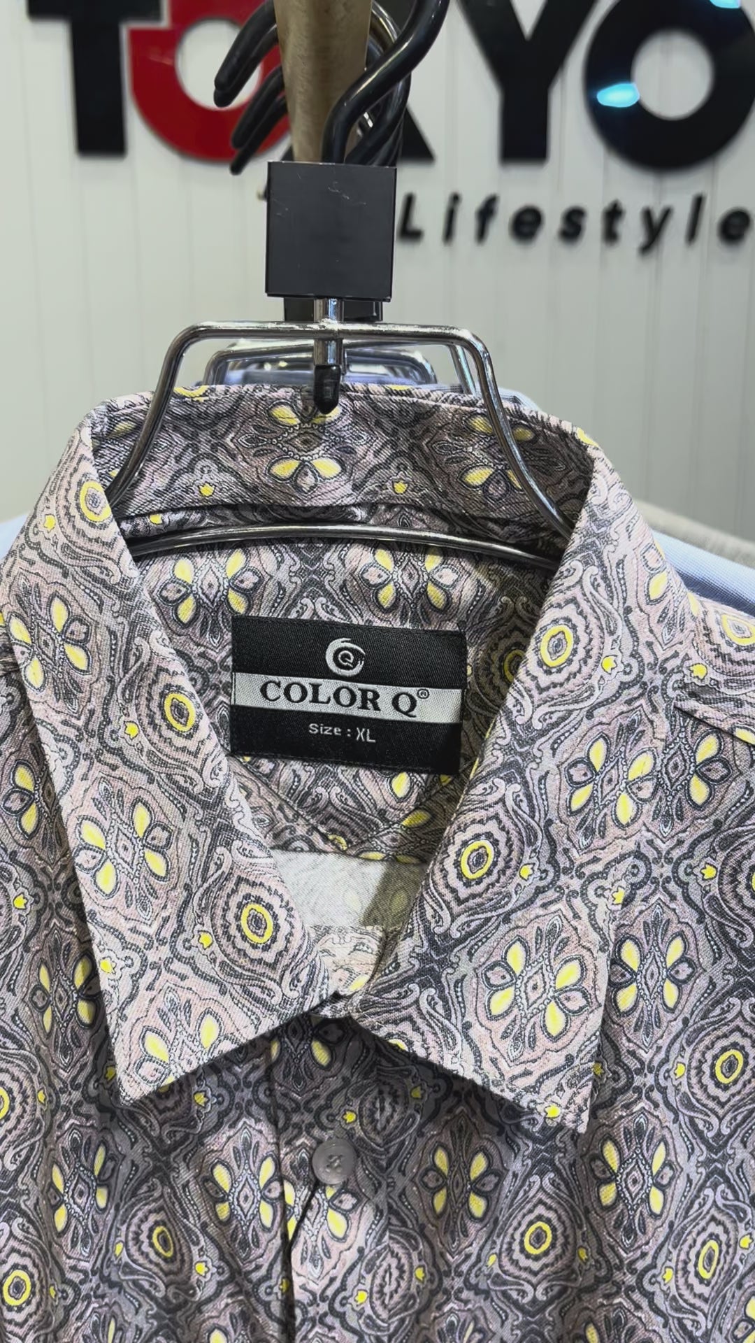 Premium Geometric Printed Long  Polo Shirt 474