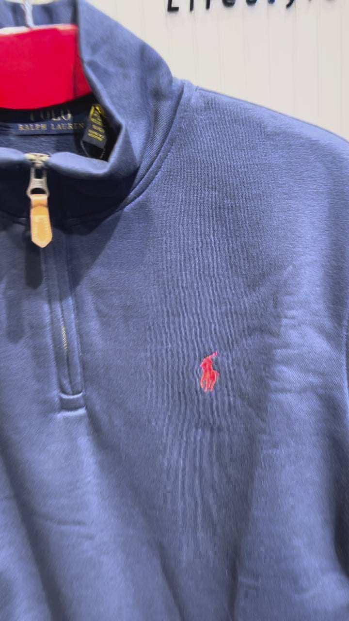 Premium Half Zip Pullover Jacket Navy