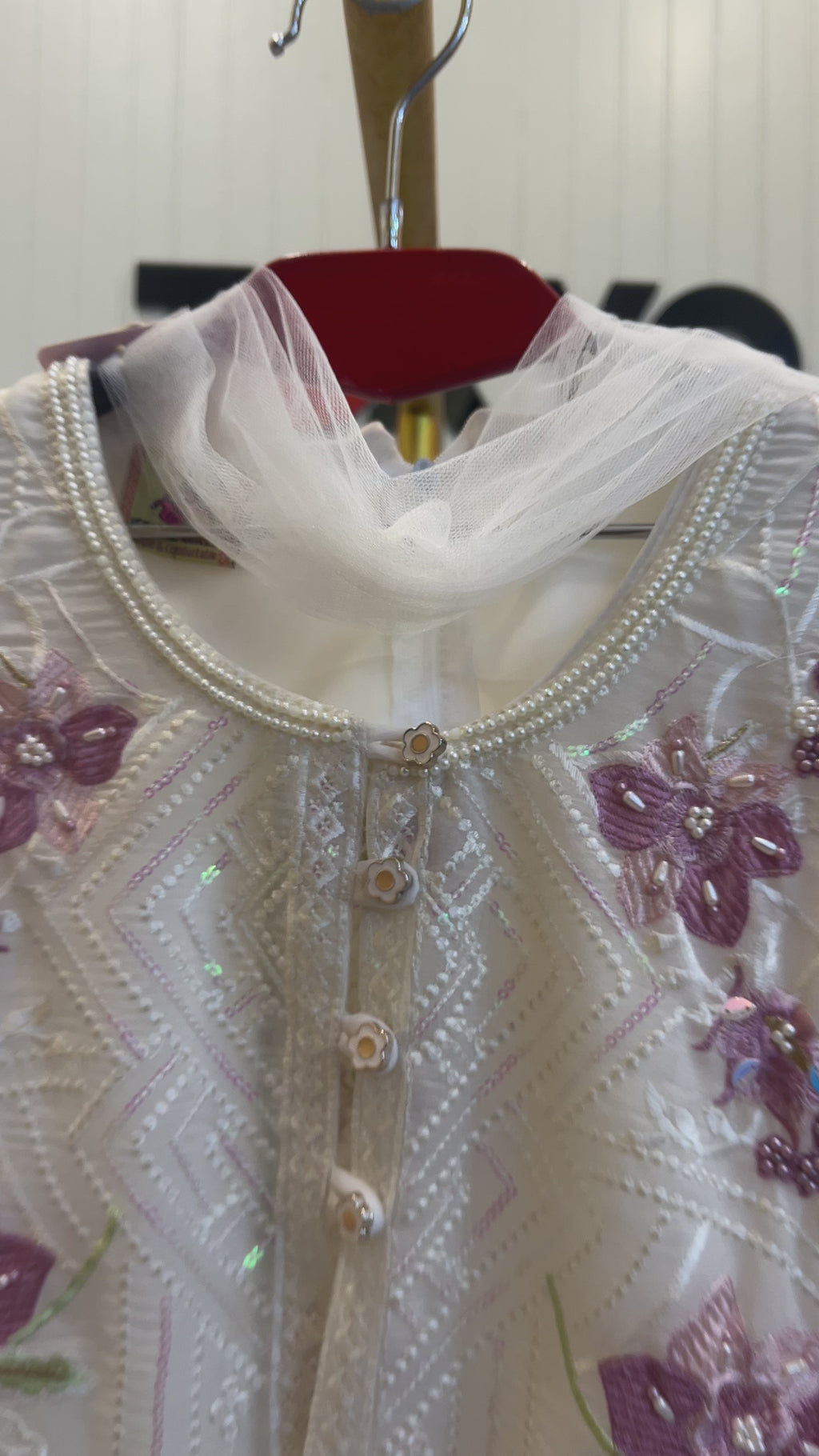 Girls Floral Embroidered 3 Piece-C106