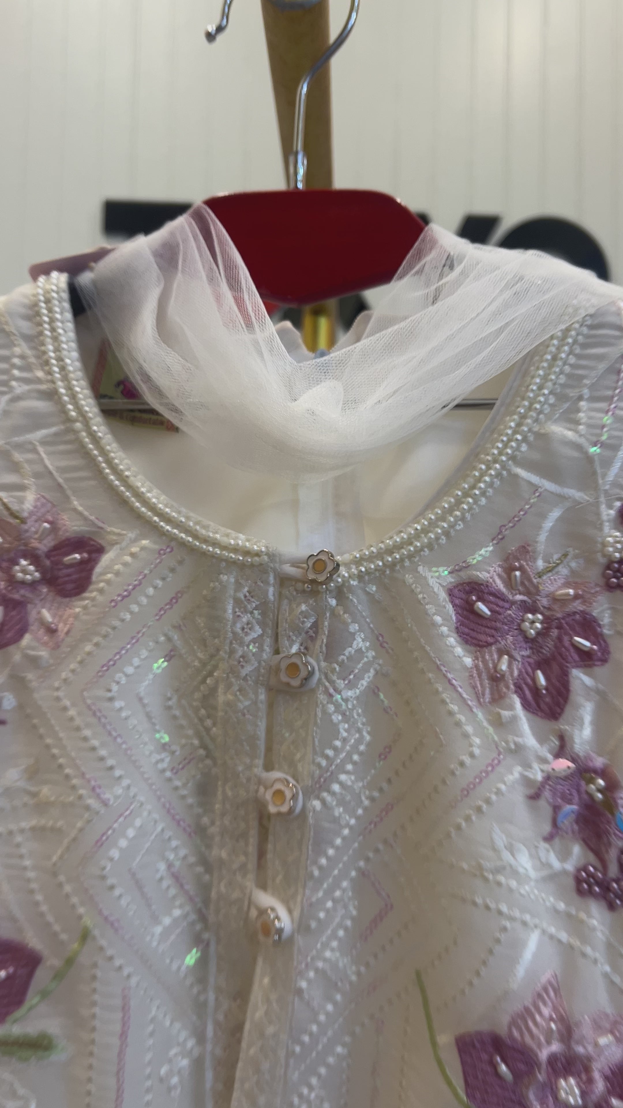 Girls Floral Embroidered 3 Piece-C106