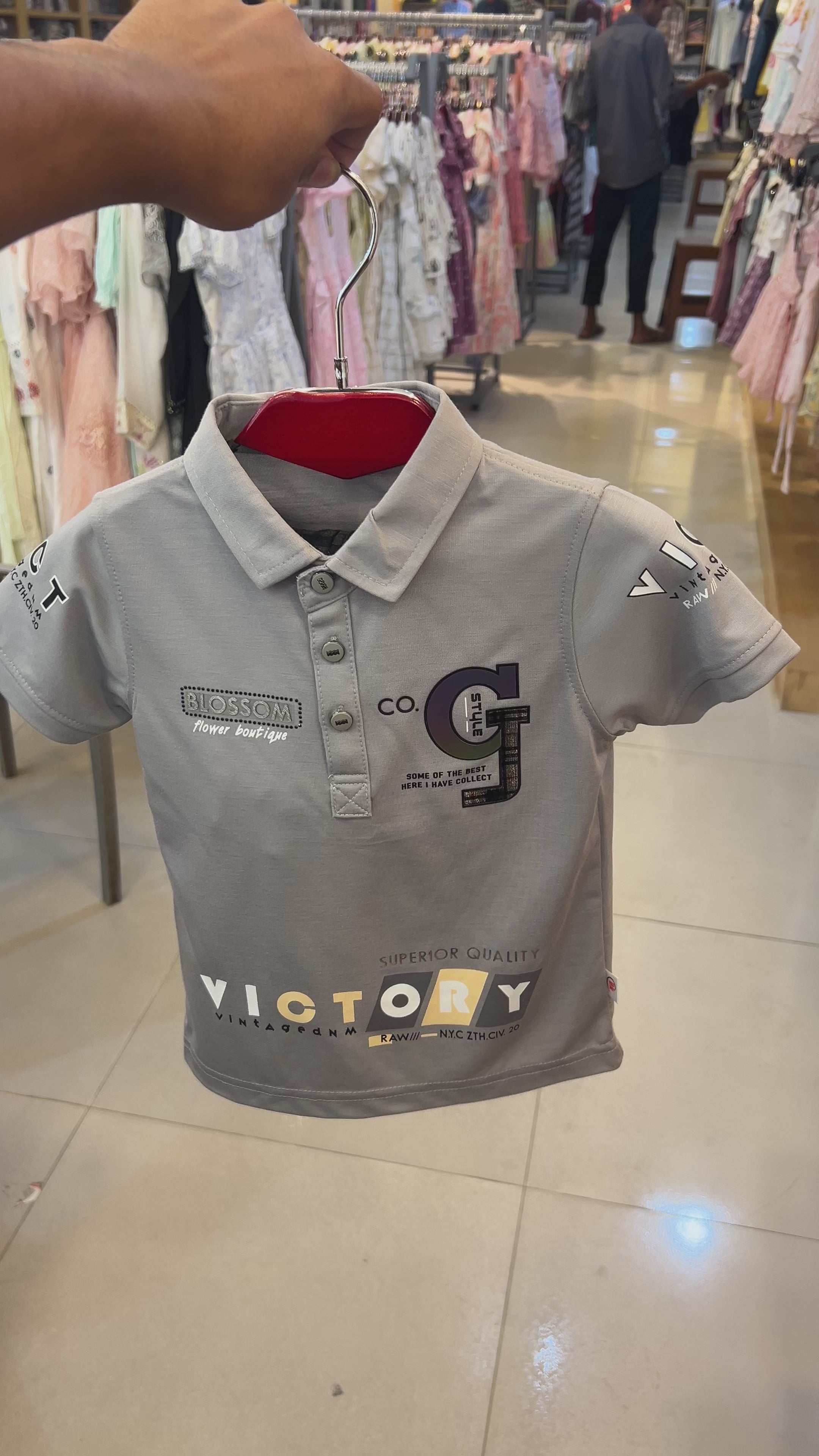 Boys Polo T-Shirt & Check Shorts Set – Premium Summer Outfit 364