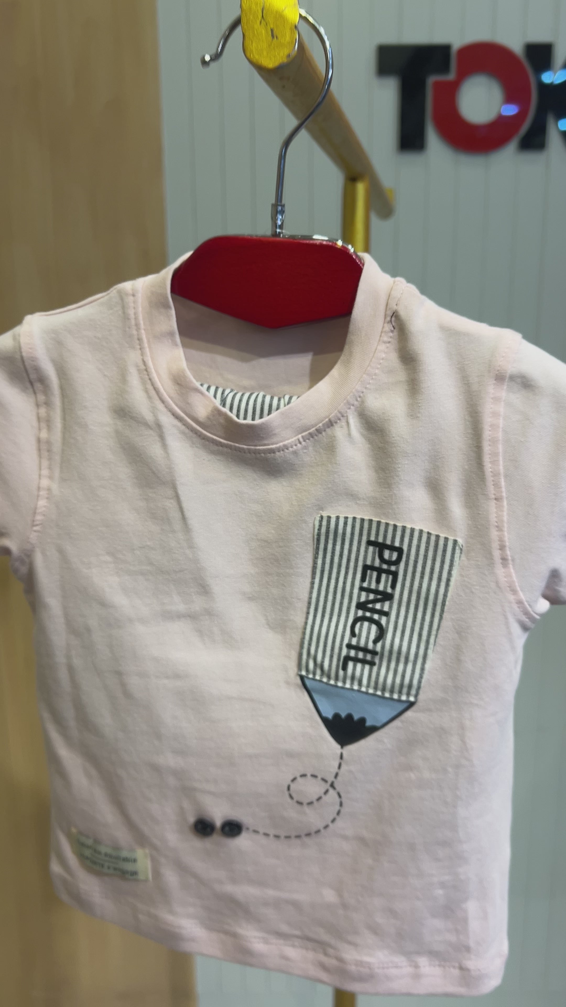 Kids Pencil Print T-Shirt & Shorts Set 350