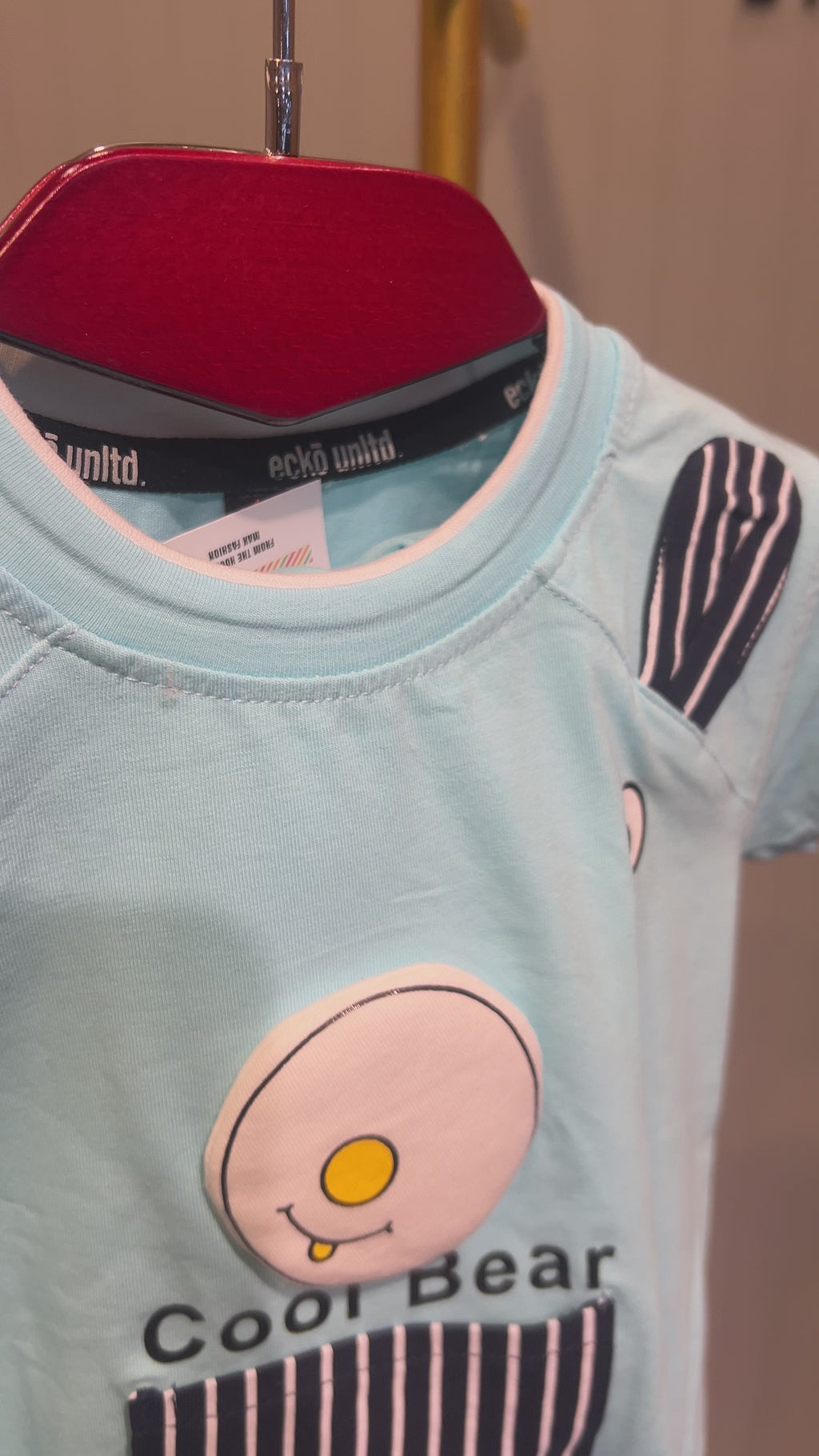 Kids Cool Bear Printed T-Shirt & Shorts Set 333