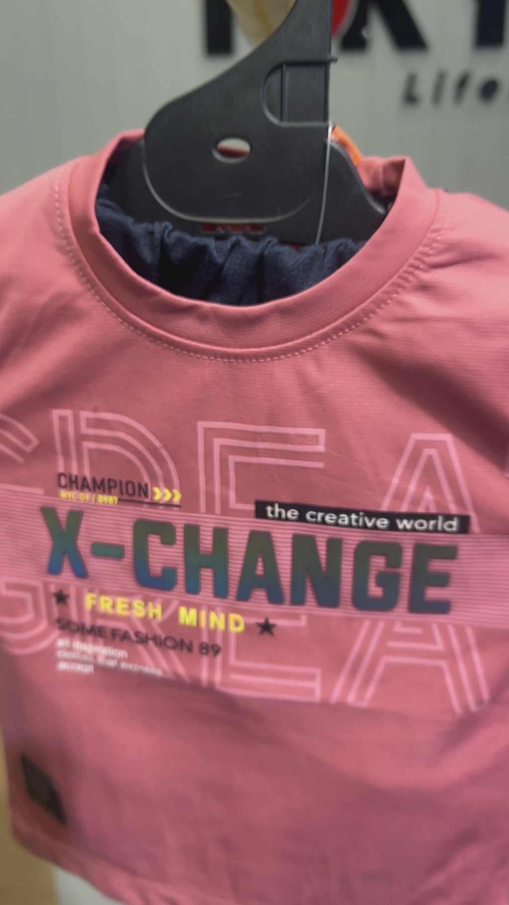 Kids X-Change Printed T-Shirt & Shorts Set.324.