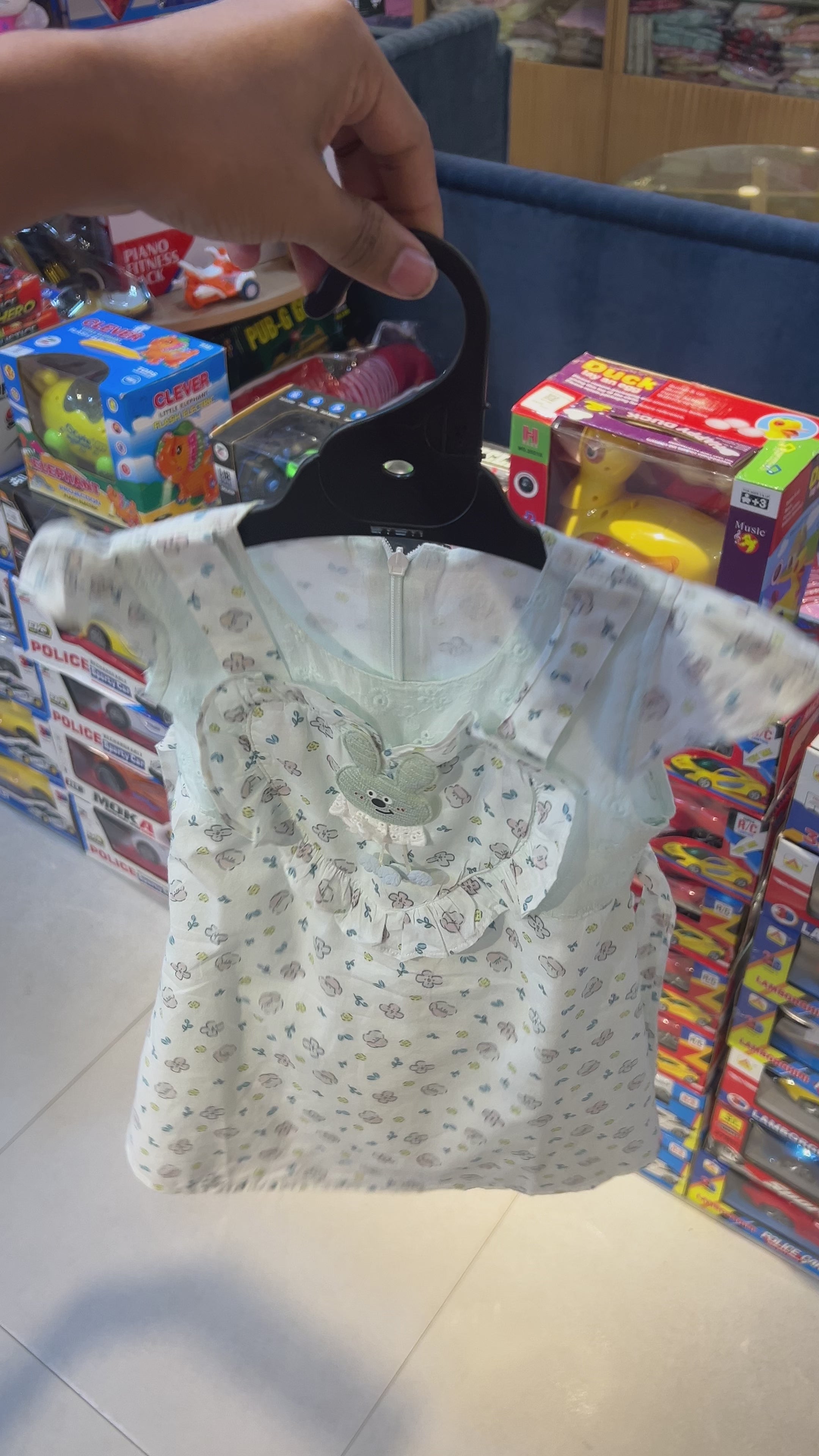 Girls Cotton Dress Set with Bloomers 058