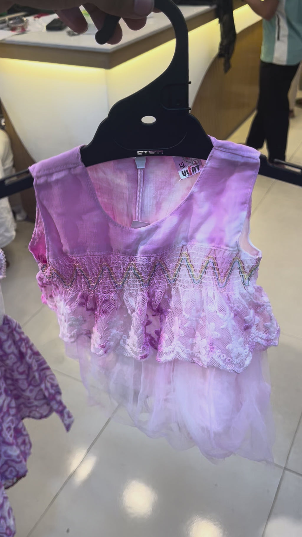 Girls Net Party Dress Set with Bloomers 0081