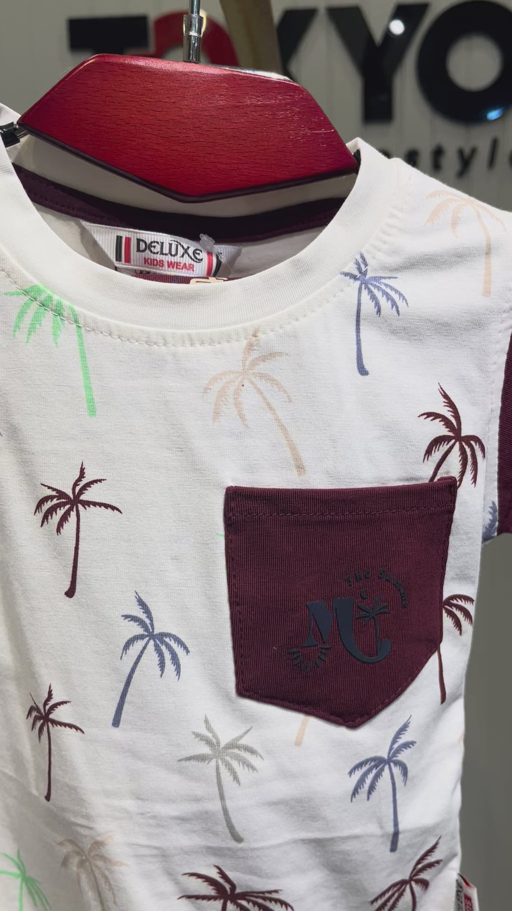 Boys Summer Palm Tree Printed T-Shirt & Shorts Set..345..