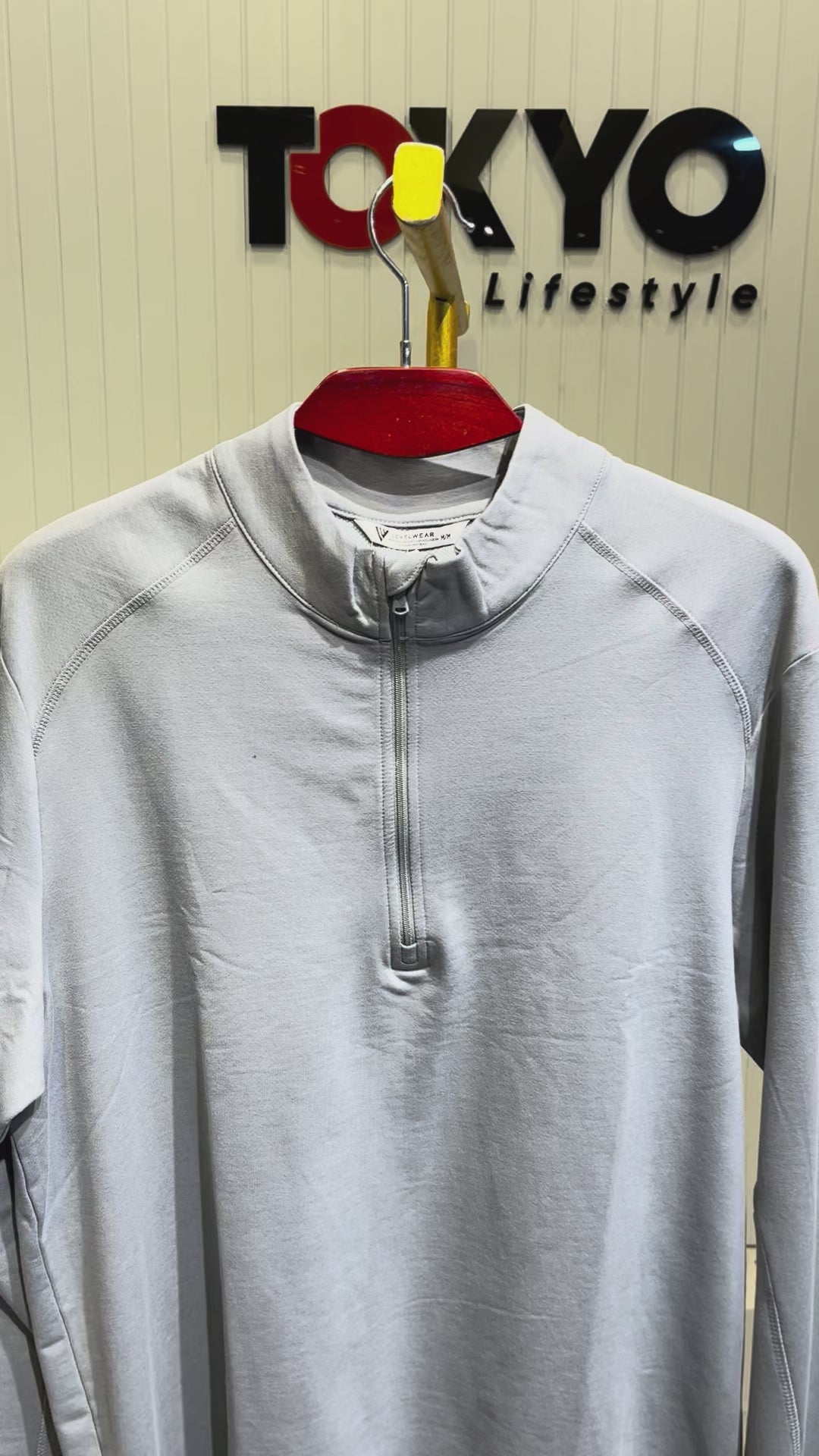 GATSBY Mens Half Zipper Sweat Shirt_ Level Wear PURPLEAC 04