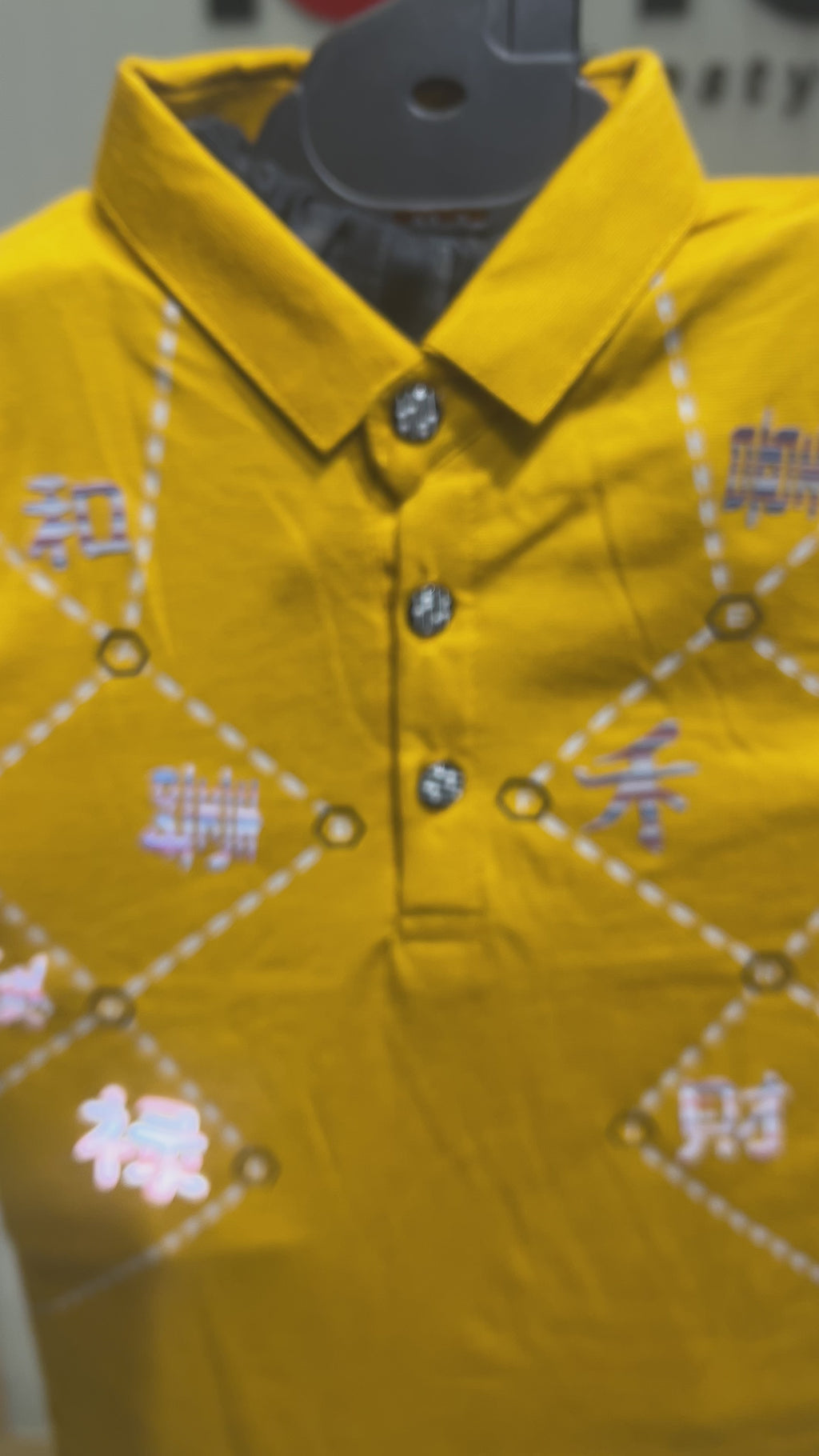 Boys Printed Polo Shirt & Check Trouser Set 372