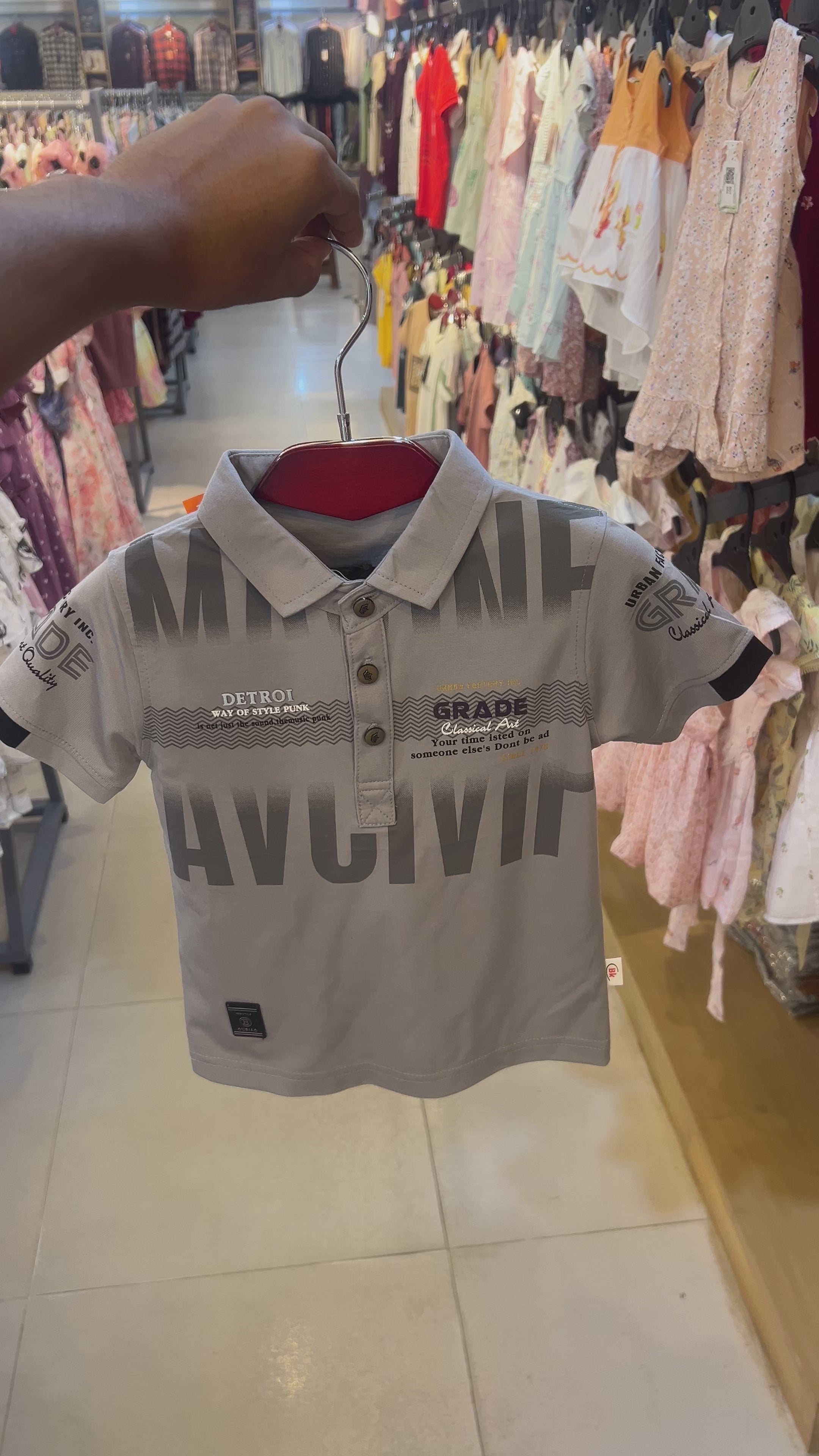 Baby Boys Polo T-Shirt & Pant Set – Classic Print Casual Outfit  364