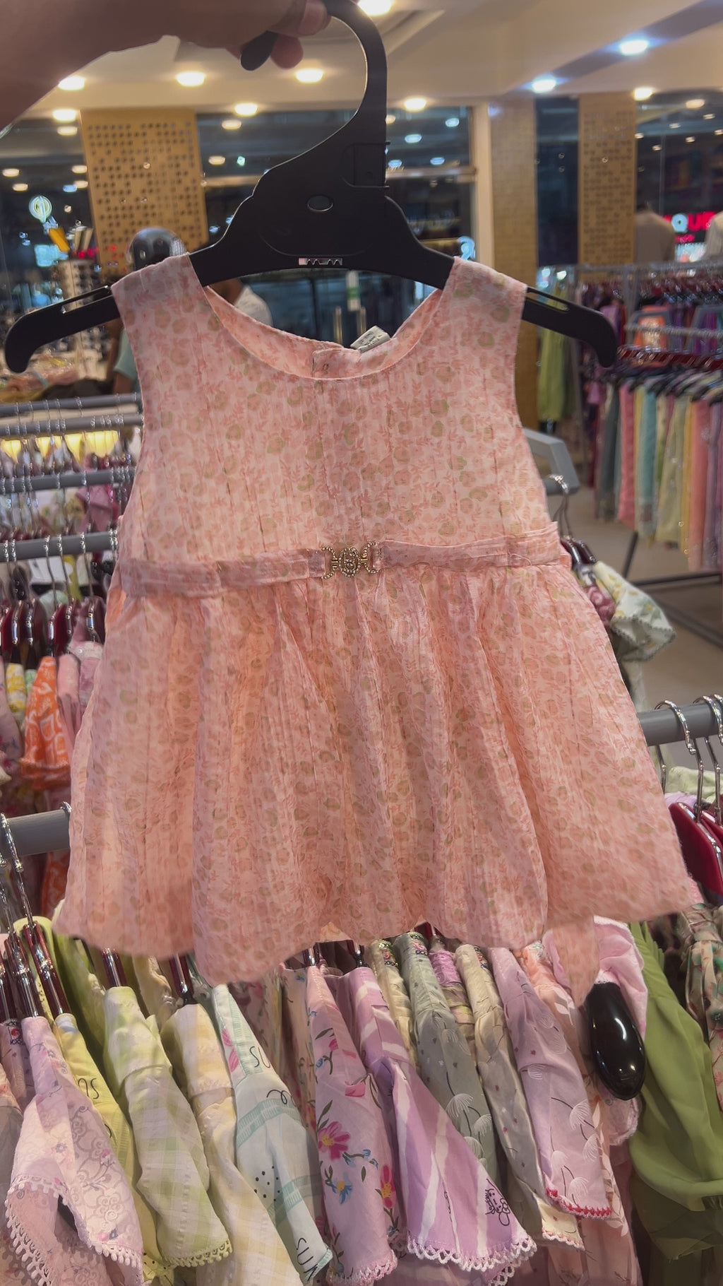 Baby Girls Floral Party Dress with Bloomers Set 1407