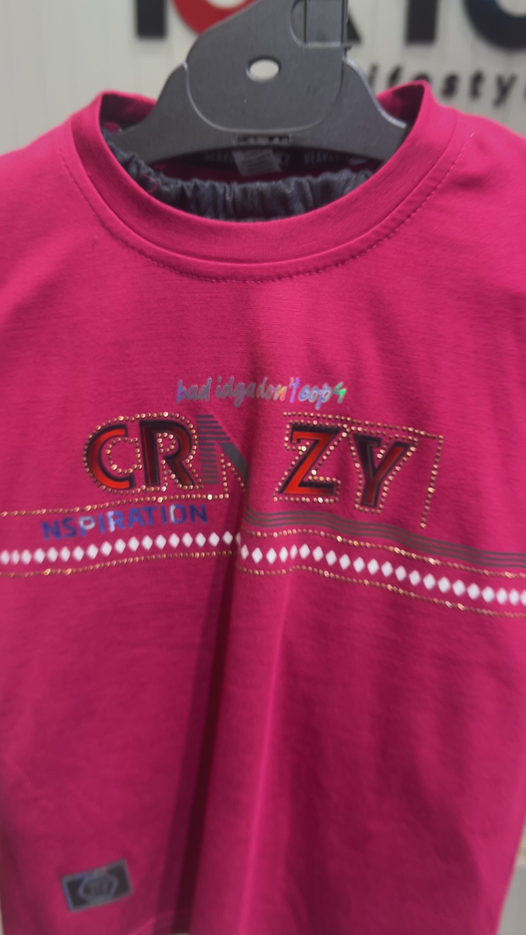 Boys Graphic T-Shirt & Shorts Set – Crazy Inspiration Print 367