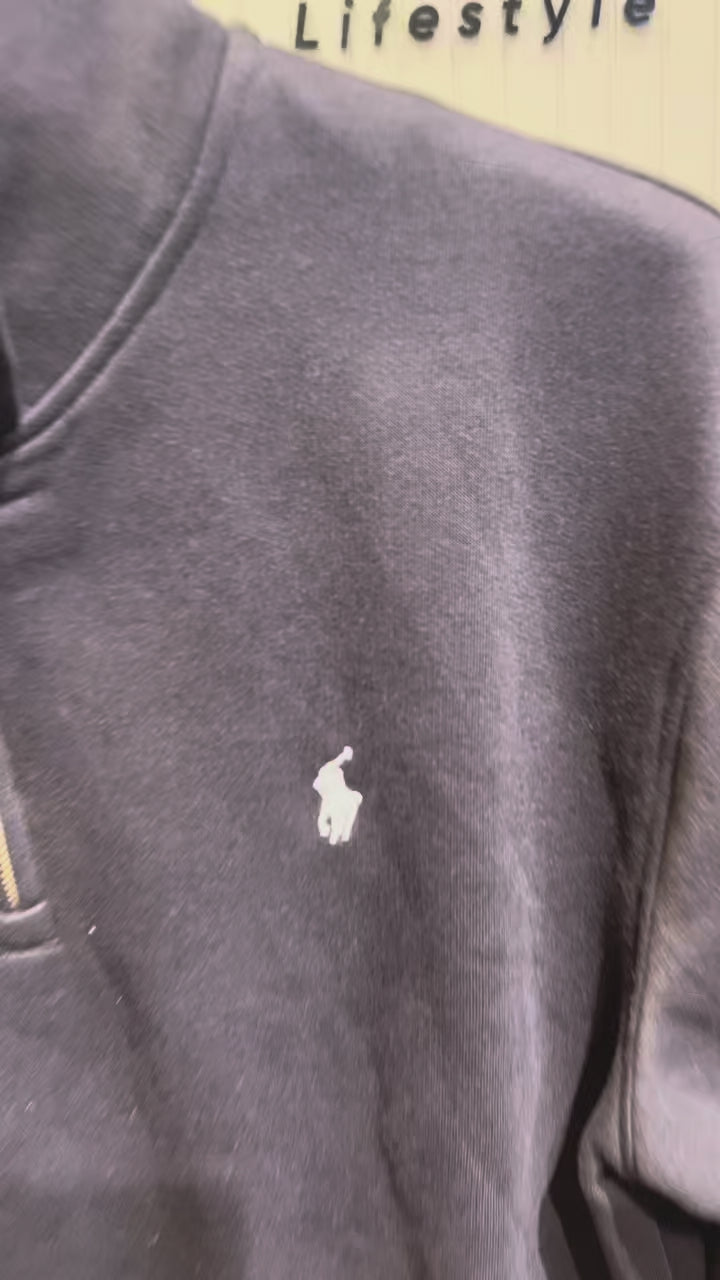 Premium Half Zip Pullover Jacket Black