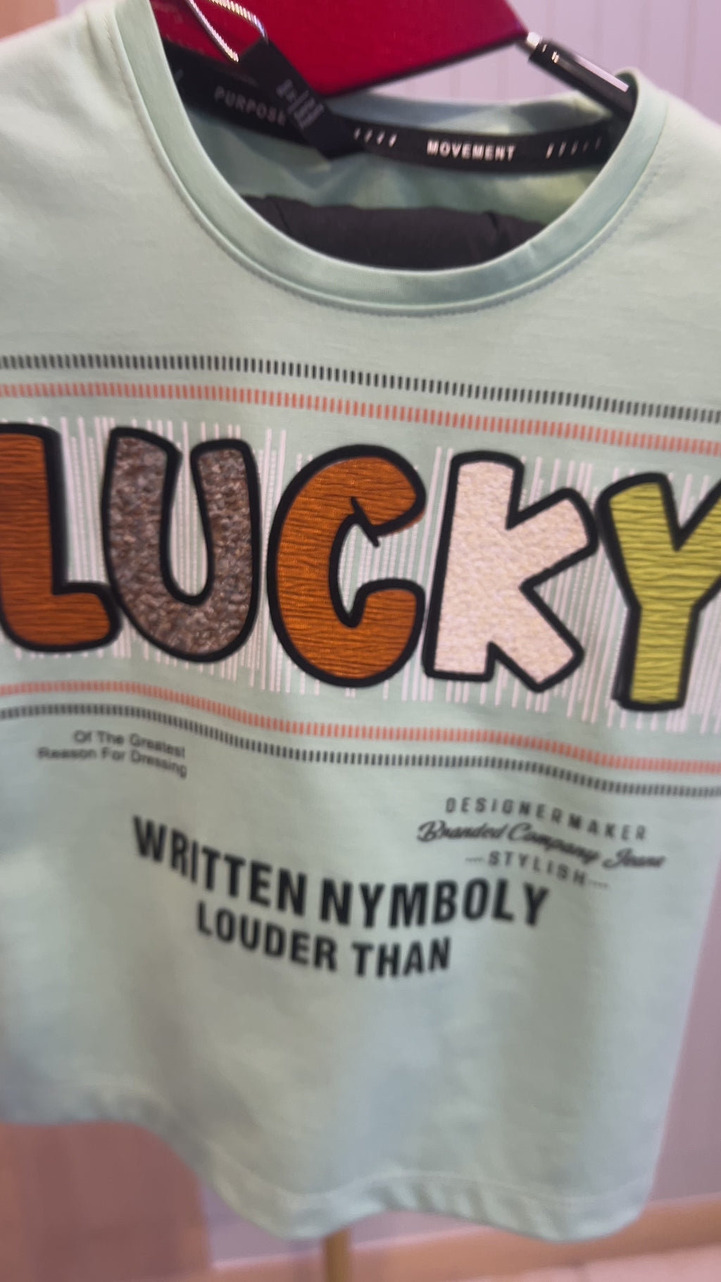 Kids “LUCKY” Printed T-Shirt & Jogger Set 361