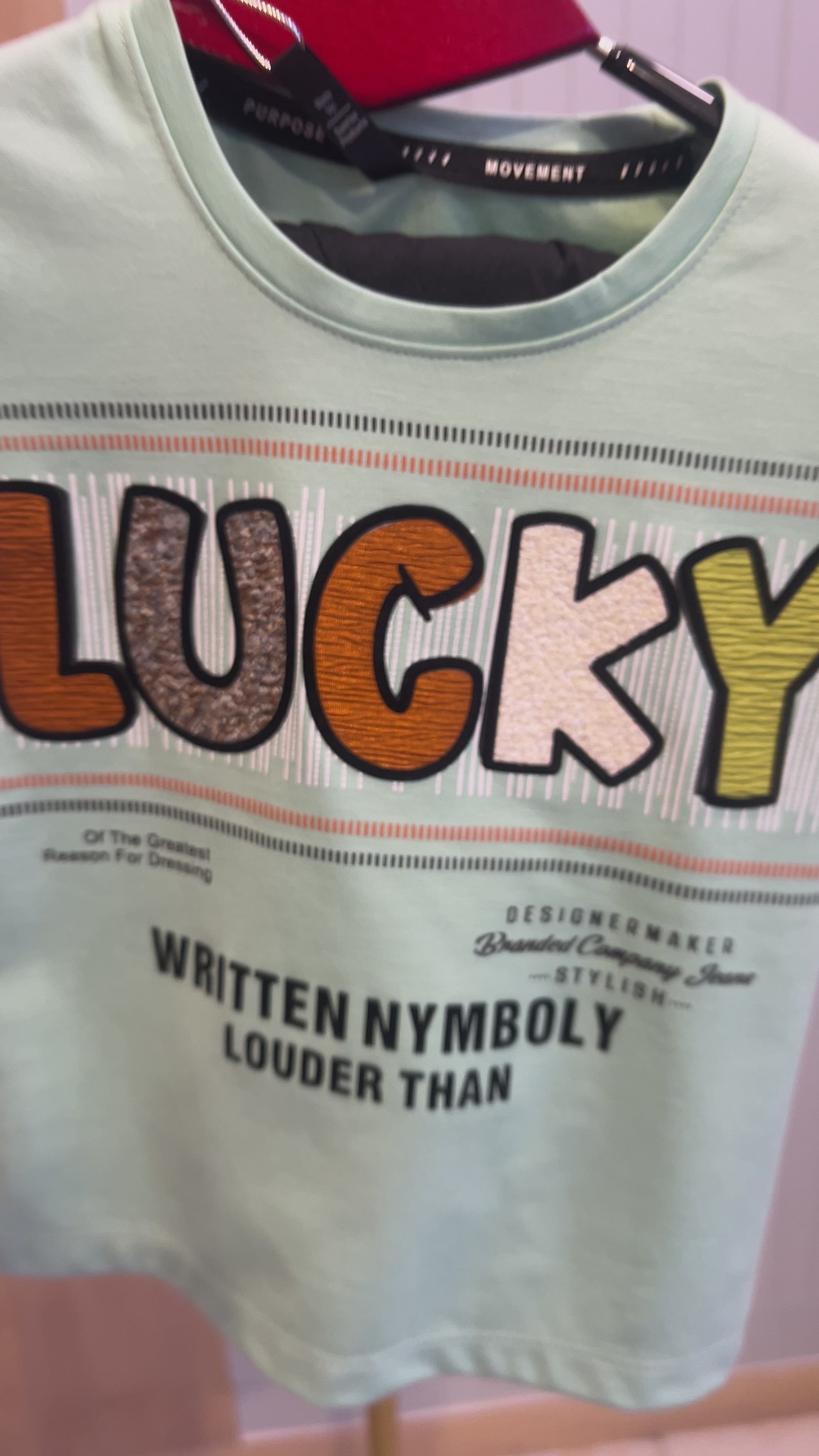 Kids “LUCKY” Printed T-Shirt & Jogger Set 361