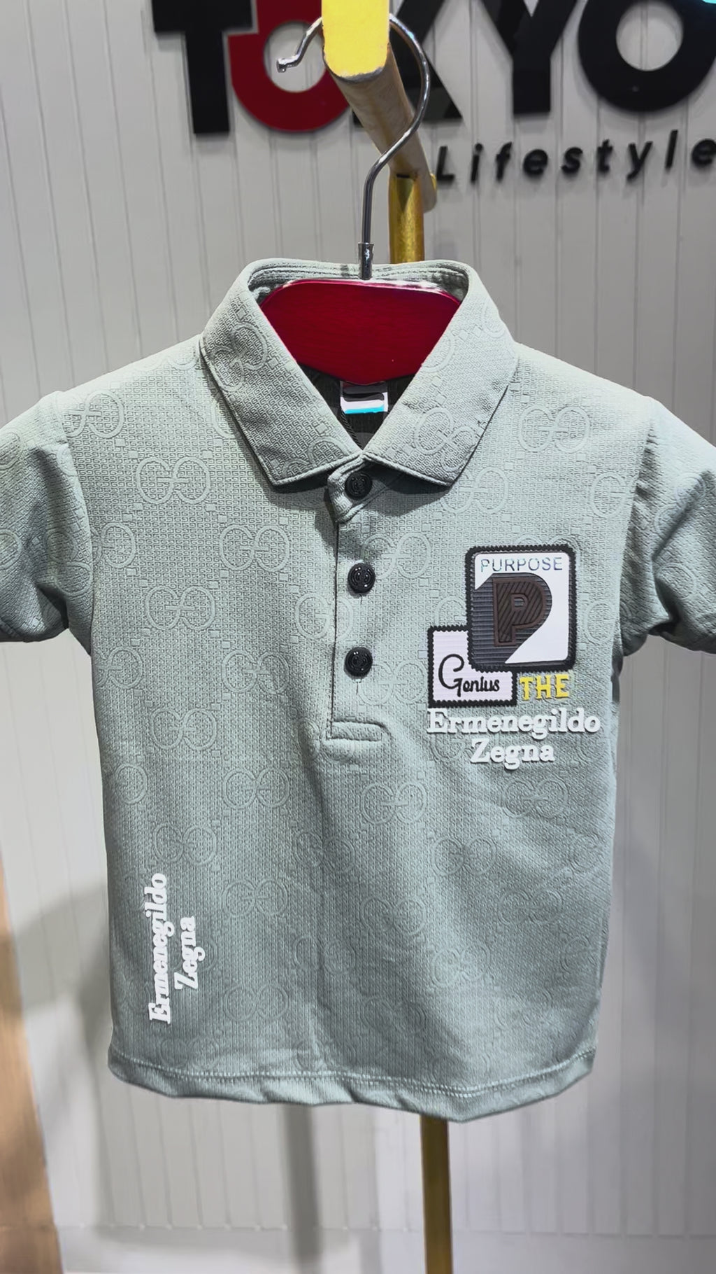 Boys Premium Polo T-Shirt & Pant Co-Ord Set 244