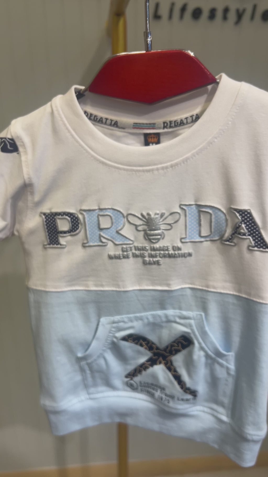 Boys PRDA Color Block T-Shirt & Denim Shorts Set 247
