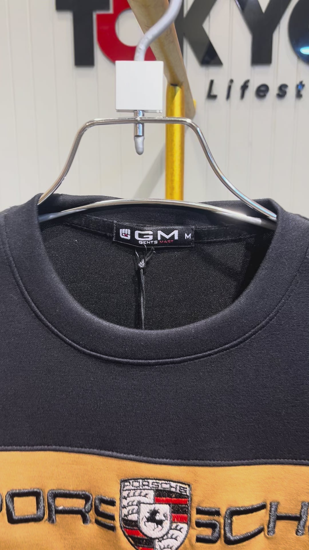 Men's Premium Drop-Shoulder T-Shirt – Black and Brown Panel Design 993