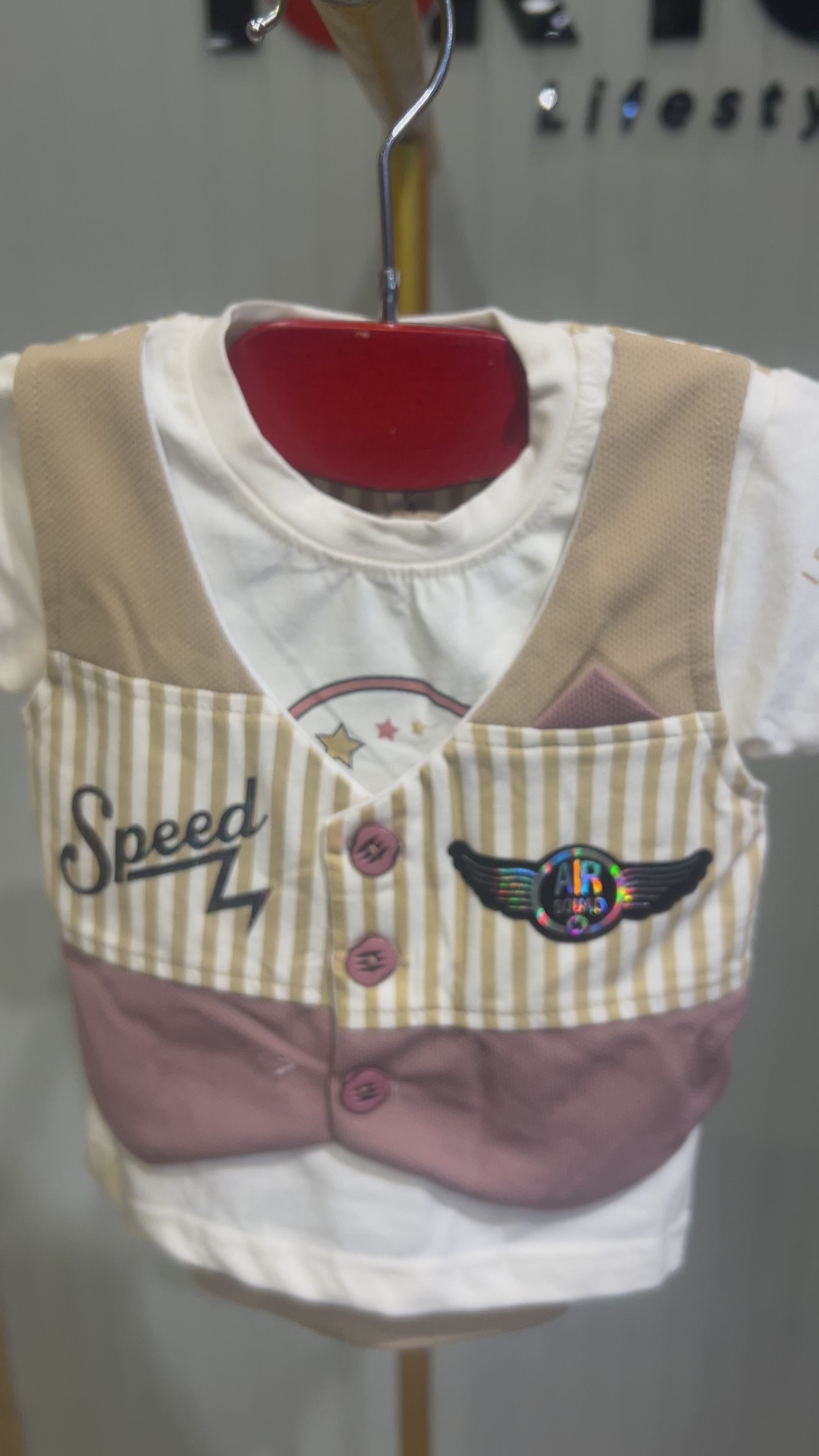 Baby Boy Stylish Vest T-Shirt & Shorts Set 154