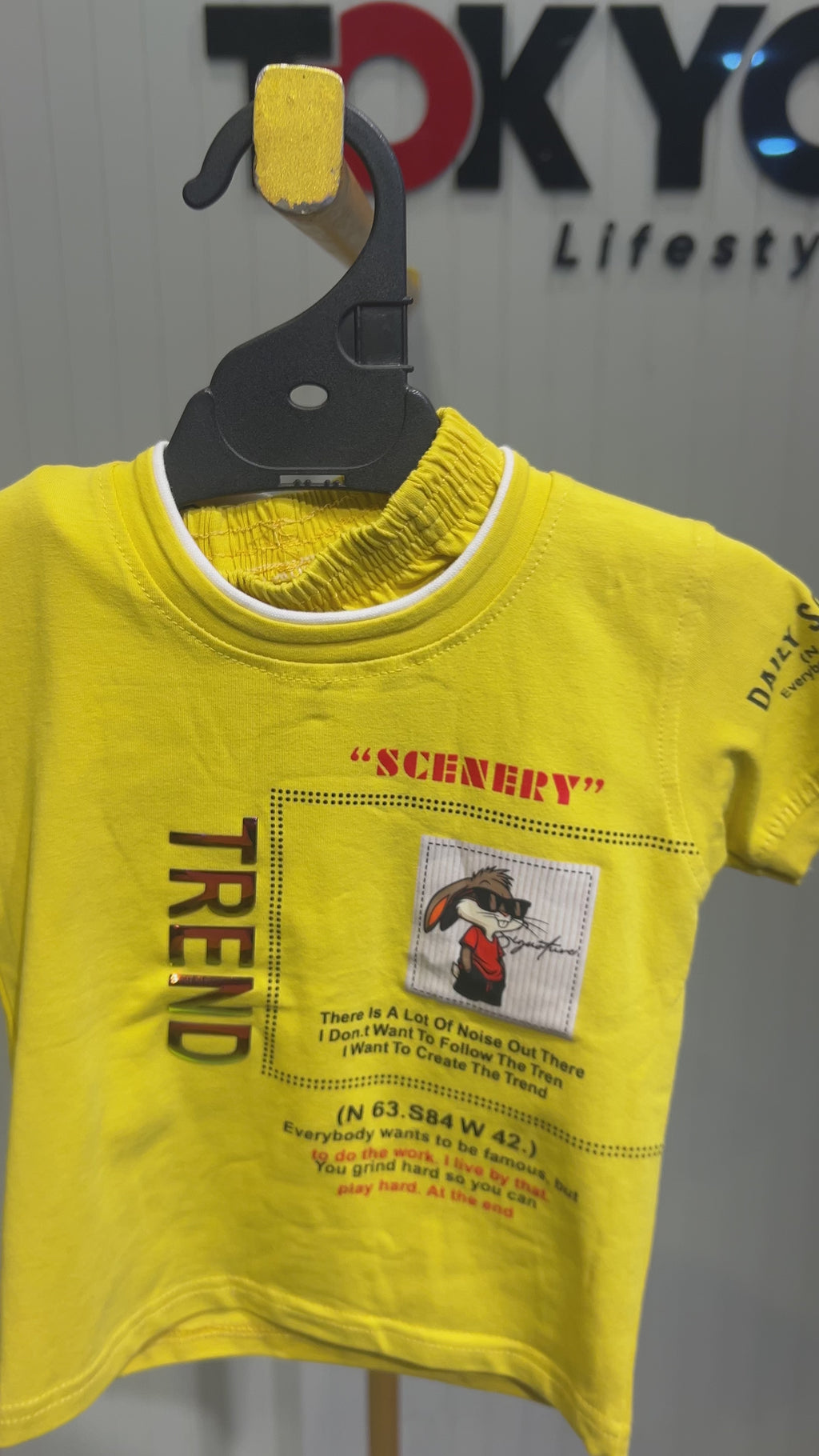 Kids “SCENERY TREND” Printed T-Shirt & Shorts Set 348