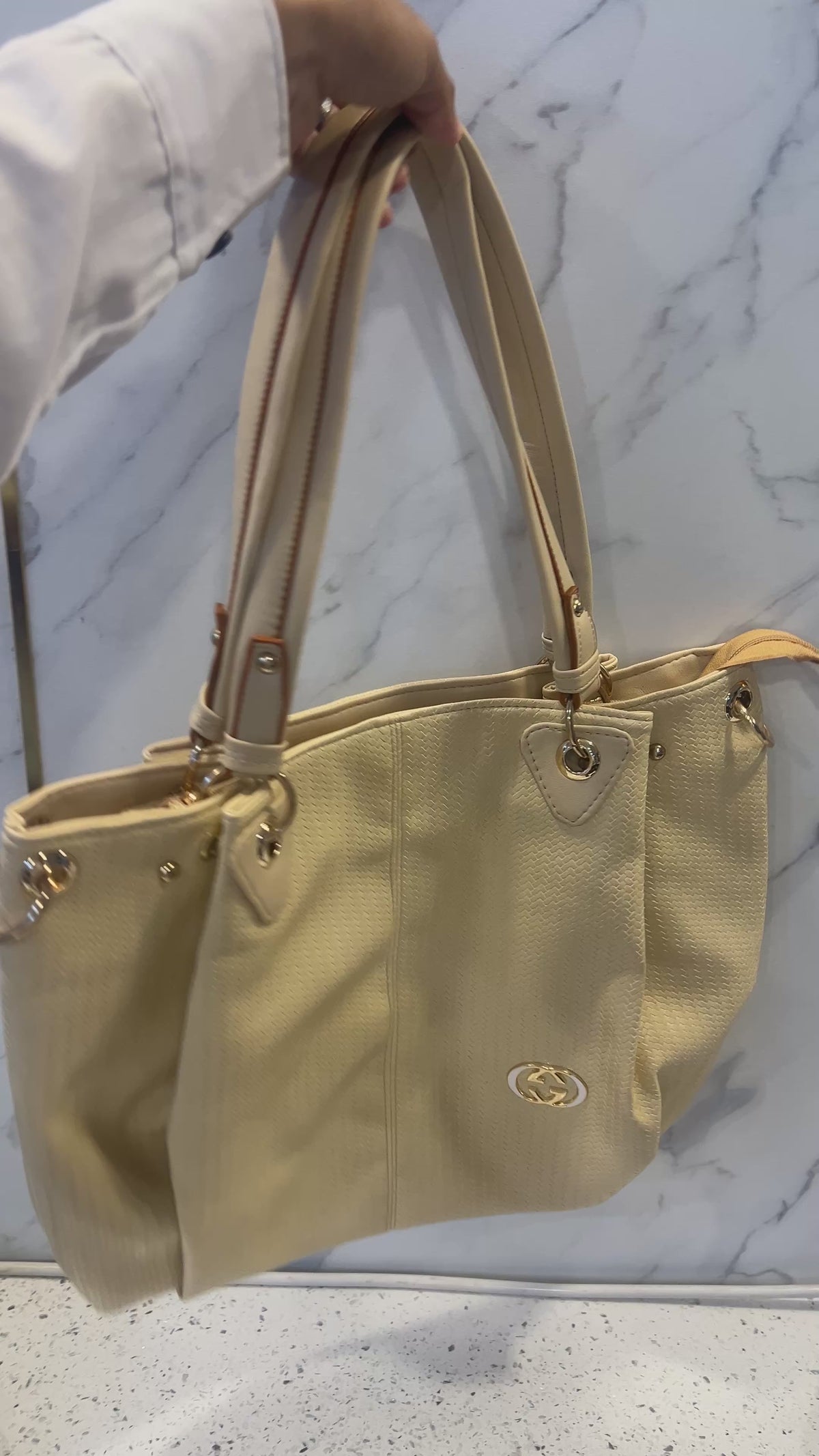 Premium Textured Shoulder Tote Handbag – LB36