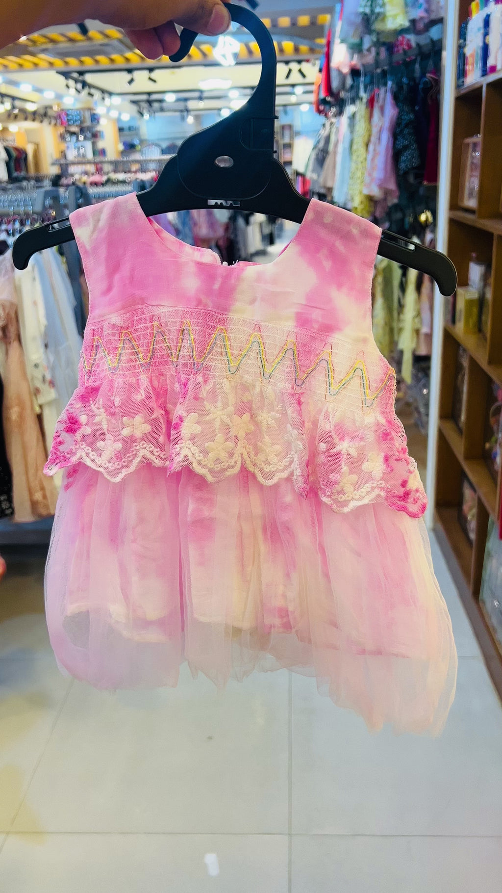 Girls Net Party Dress Set with Bloomers 0081