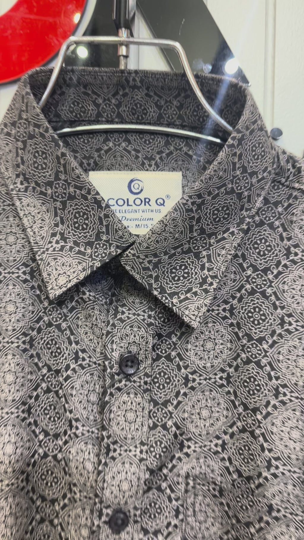 Premium Geometric Printed Long  Polo Shirt 463