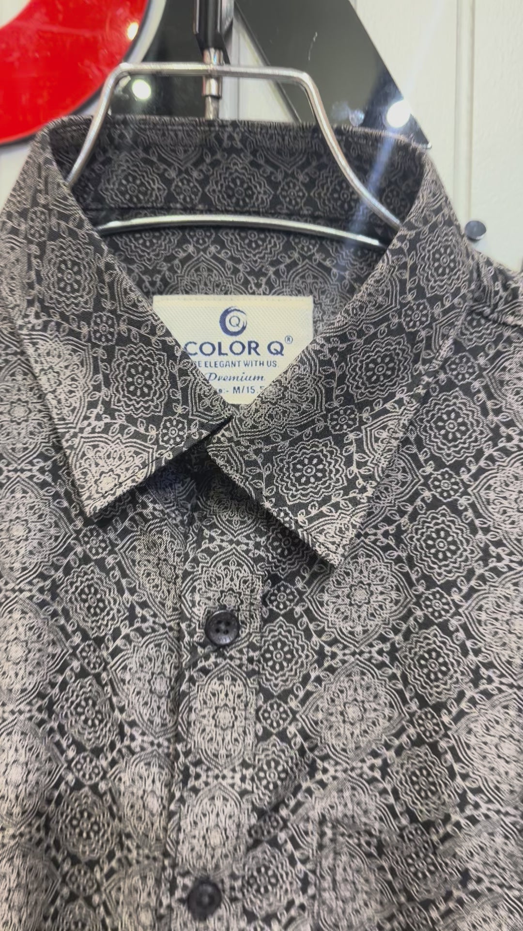 Premium Geometric Printed Long  Polo Shirt 463