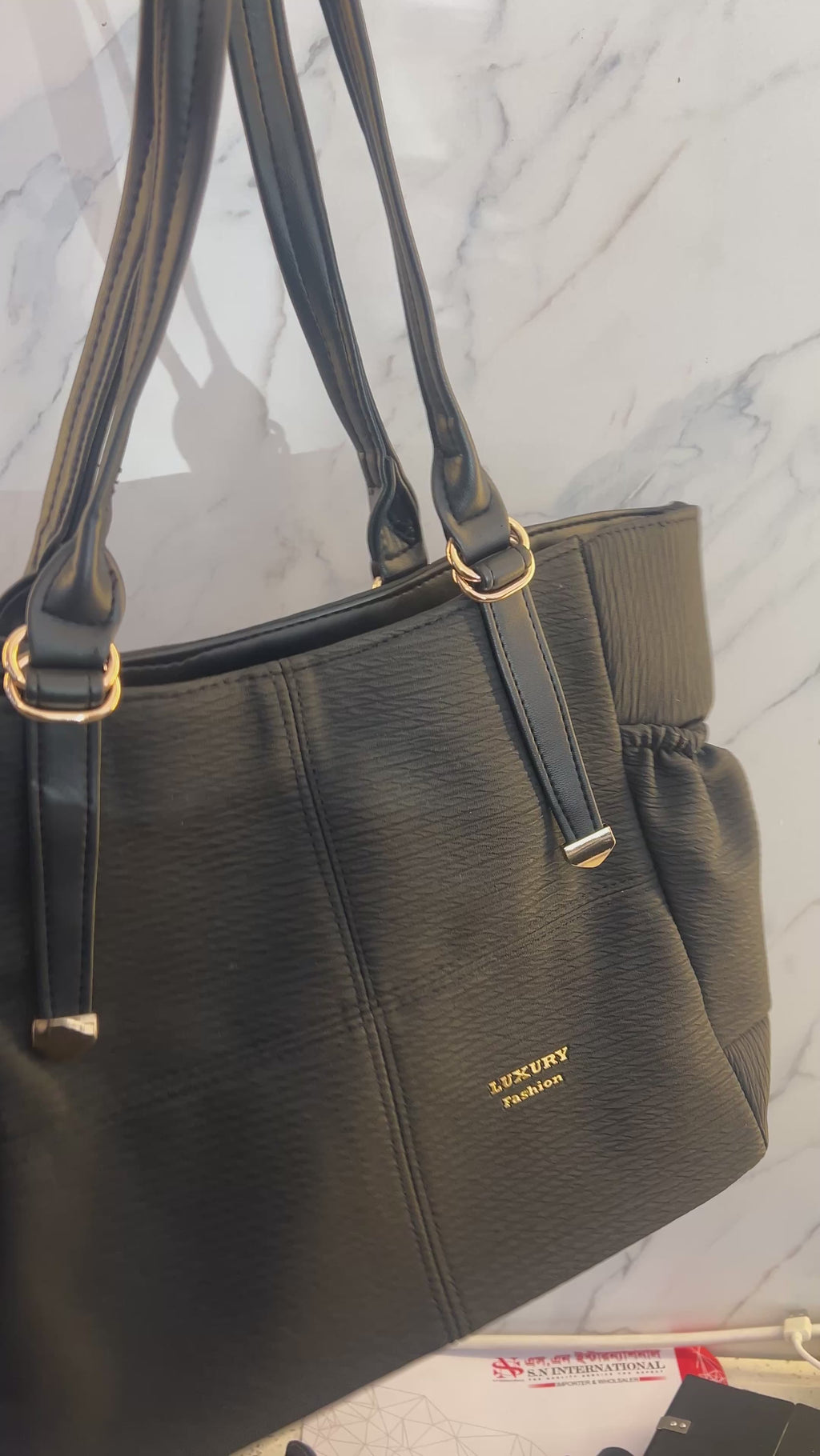Premium Textured Tote Shoulder Bag – LB50